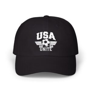 Soccer Dad Cap, USA 2026 Unite Baseball Hat, Sports Fan Gift, Patriotic Dad Hat, Team Supporter Cap, American Flag Soccer Cap