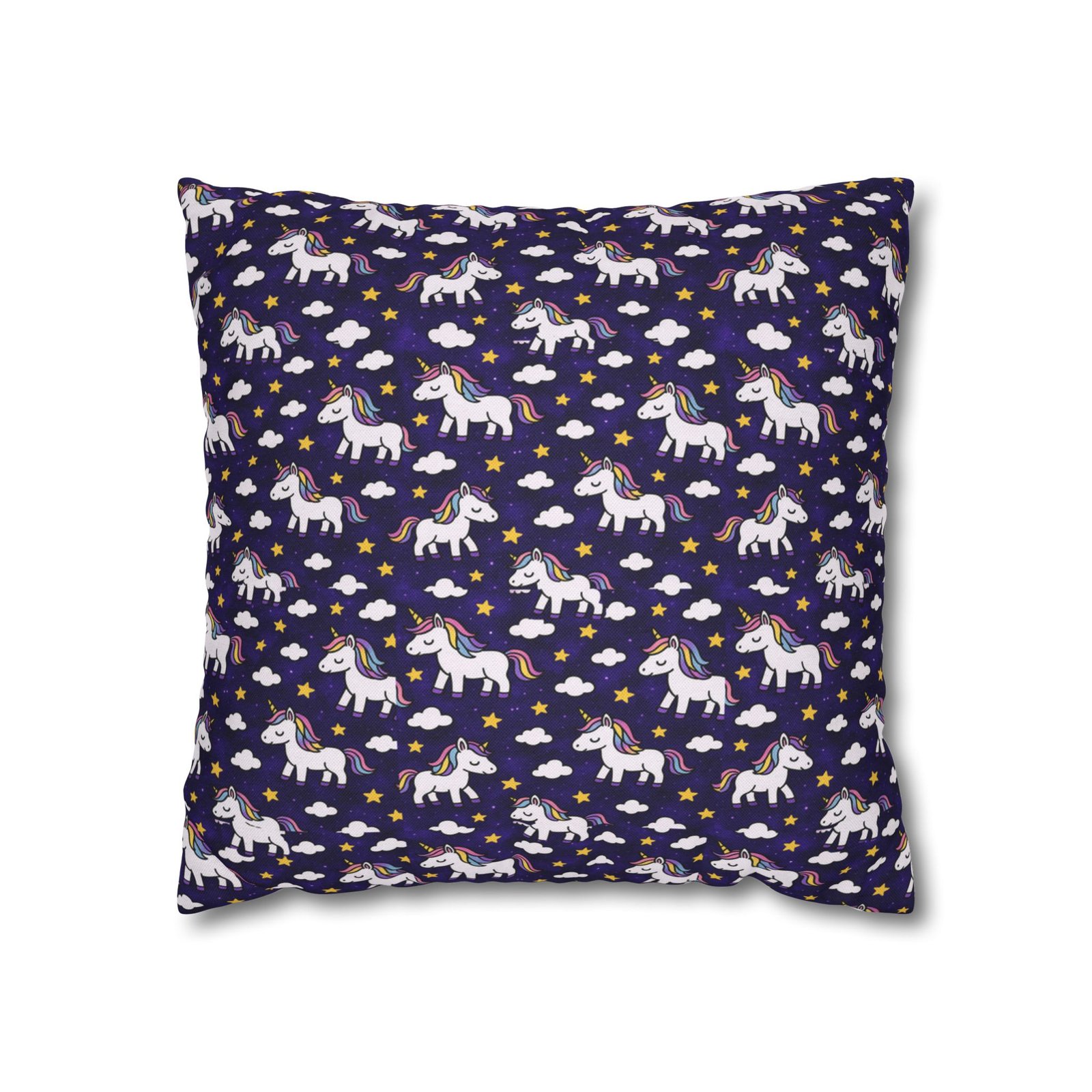 Unicorn Pattern Pillowcase | Square Polyester Throw Pillow Cover - Image 7