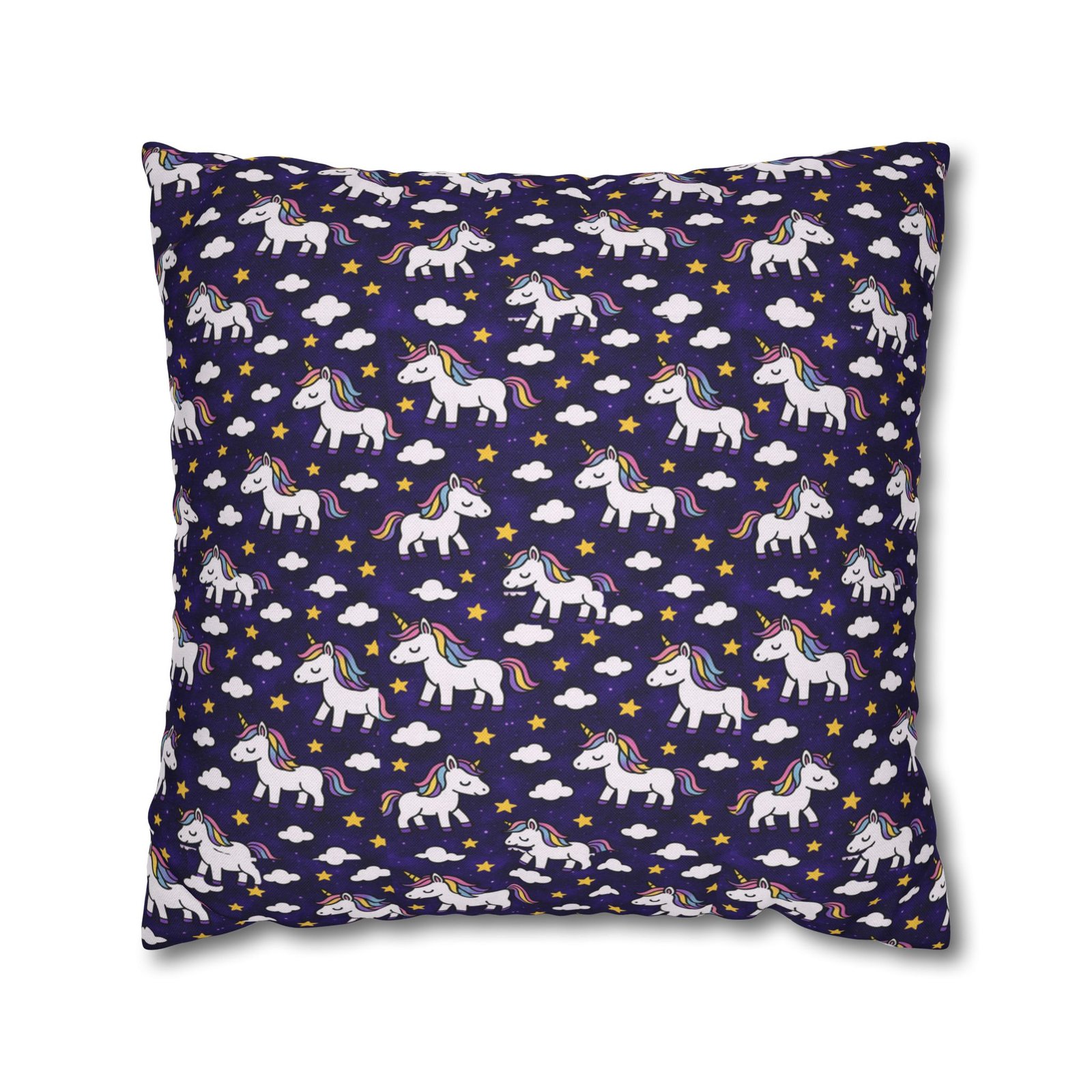 Unicorn Pattern Pillowcase | Square Polyester Throw Pillow Cover - Image 19