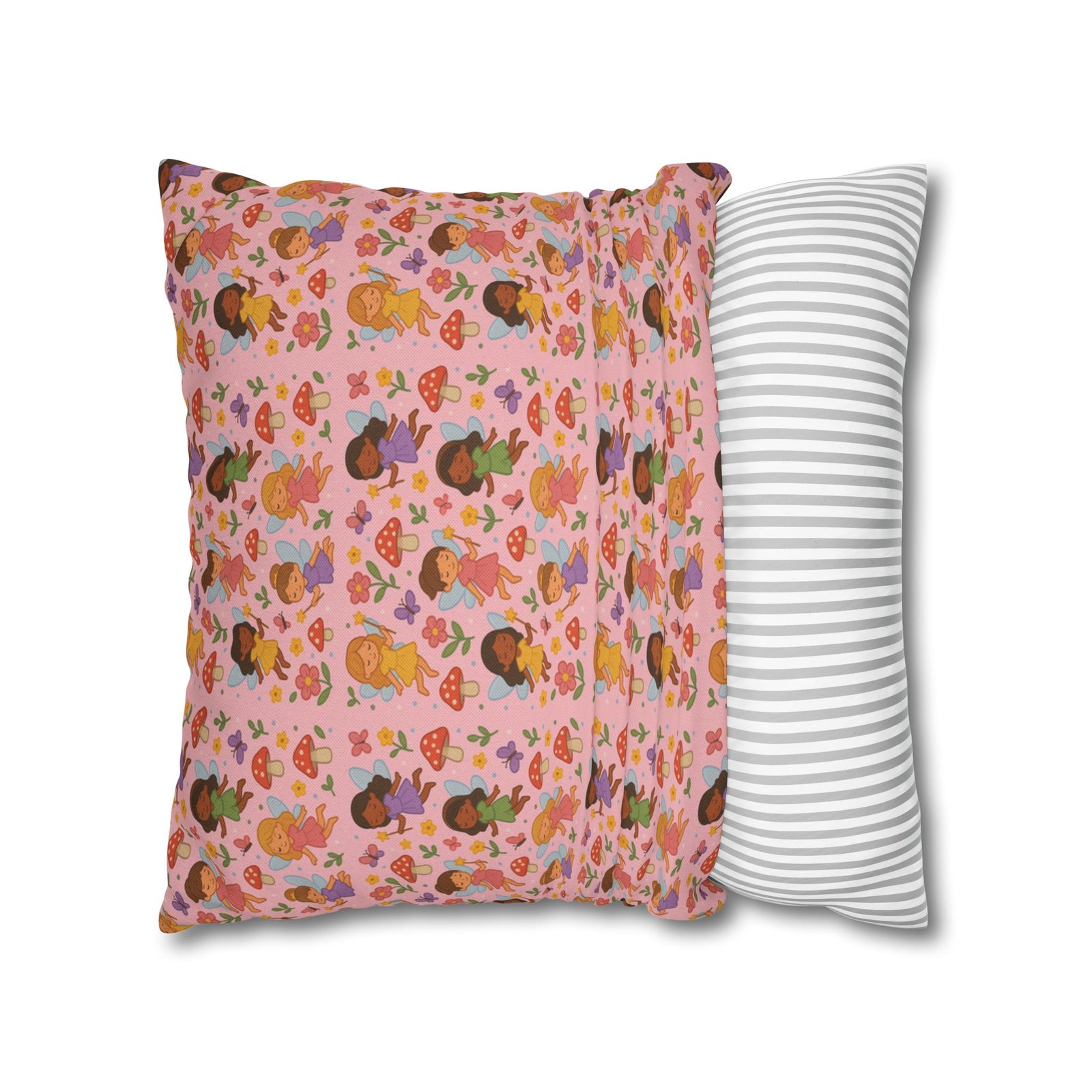Flower Girls Square Pillowcase, Floral Pillow Cover, Bedroom Decor, Home Accent, Flower Pattern Bedding - Image 16