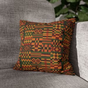Kente Pattern Pillowcase | African Print Square Pillowcase