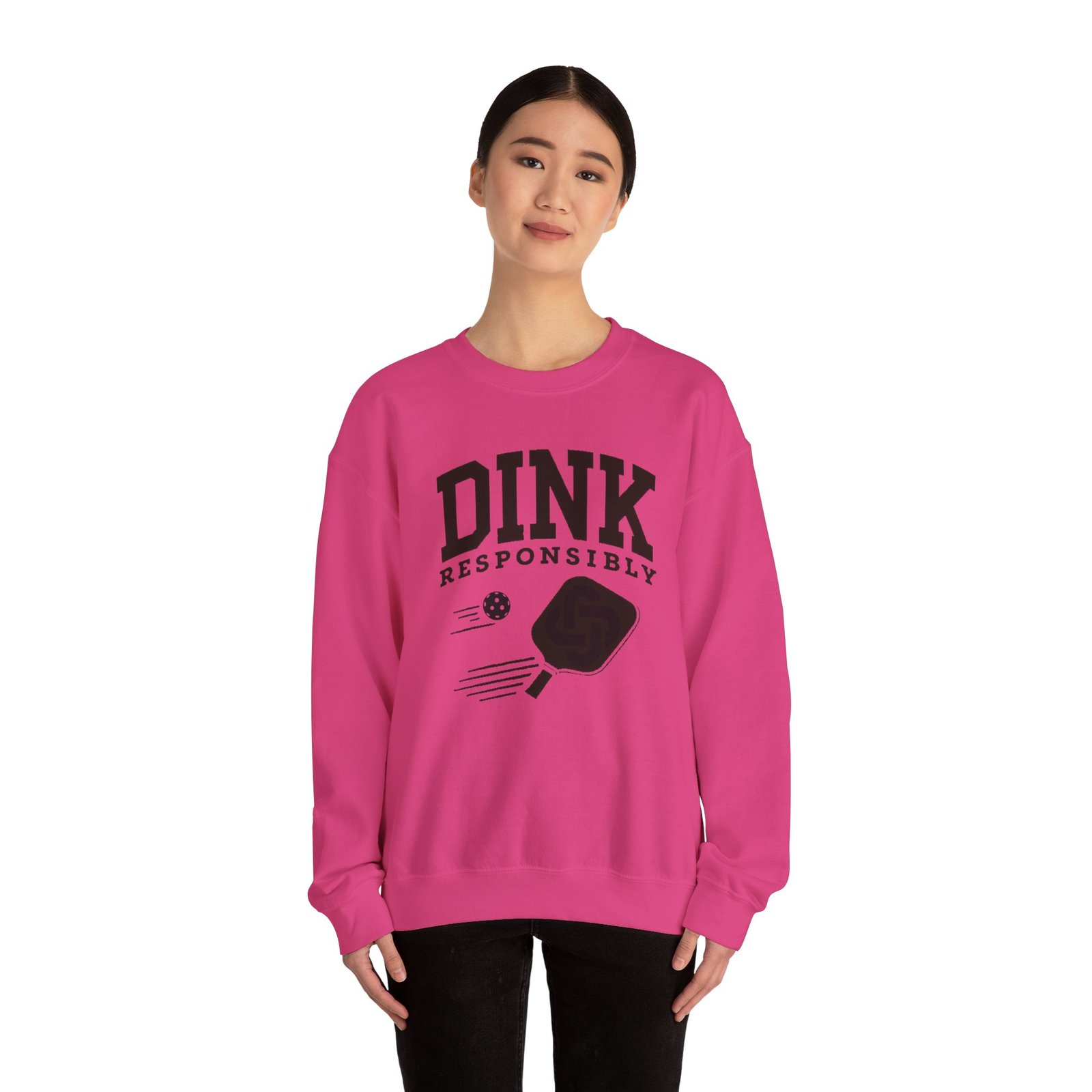 Dink Responsibly pickleball paddle sweatshirt | DINK design crewneck - Image 40