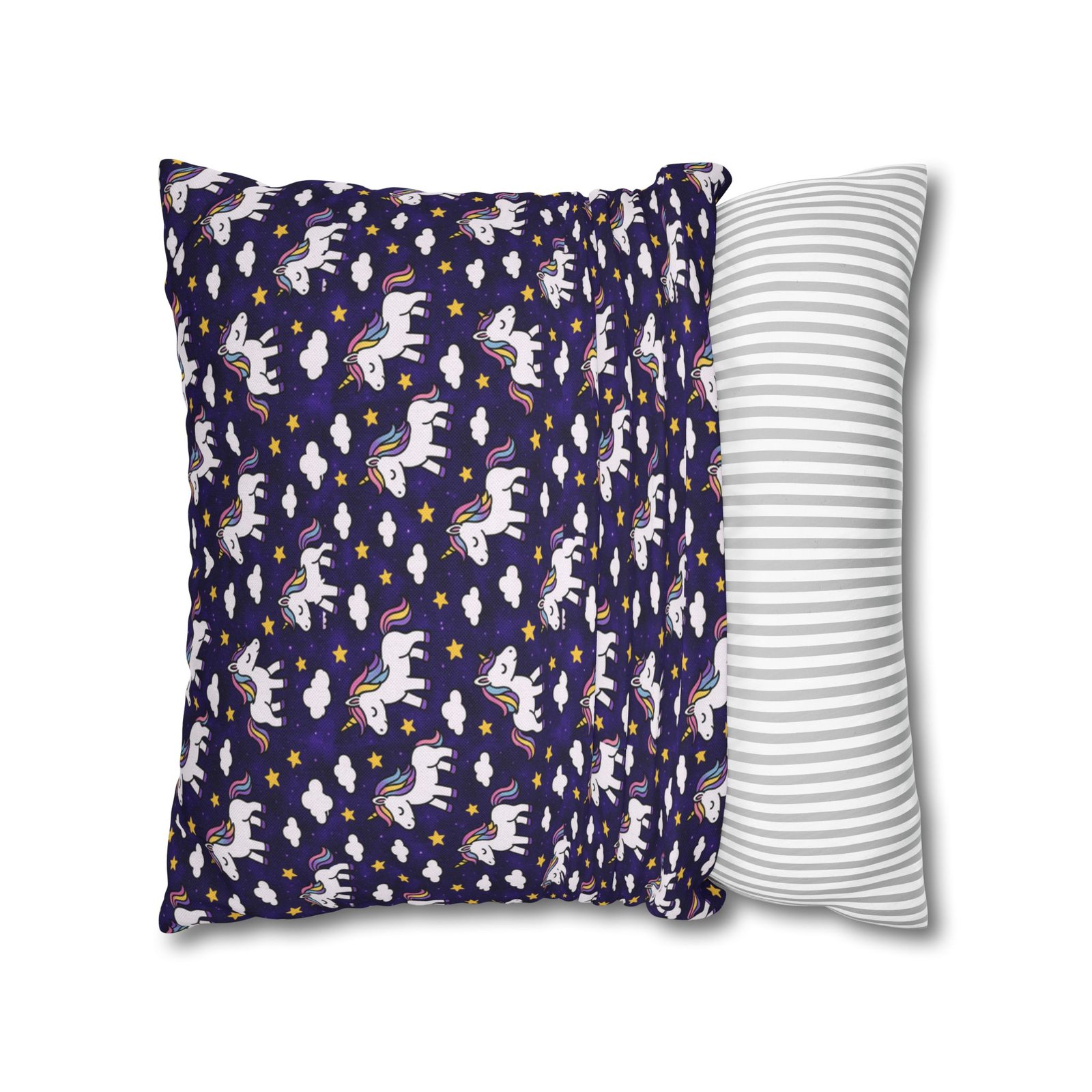 Unicorn Pattern Pillowcase | Square Polyester Throw Pillow Cover - Image 16