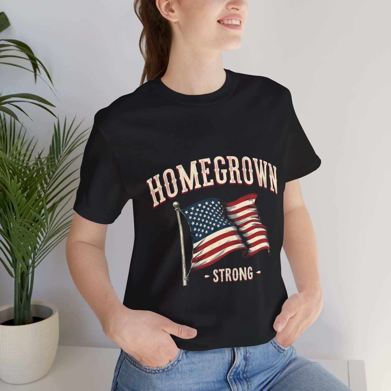 Homegrown Strong American Pride Shirt, 4th of July Patriotic Tee - Image 4