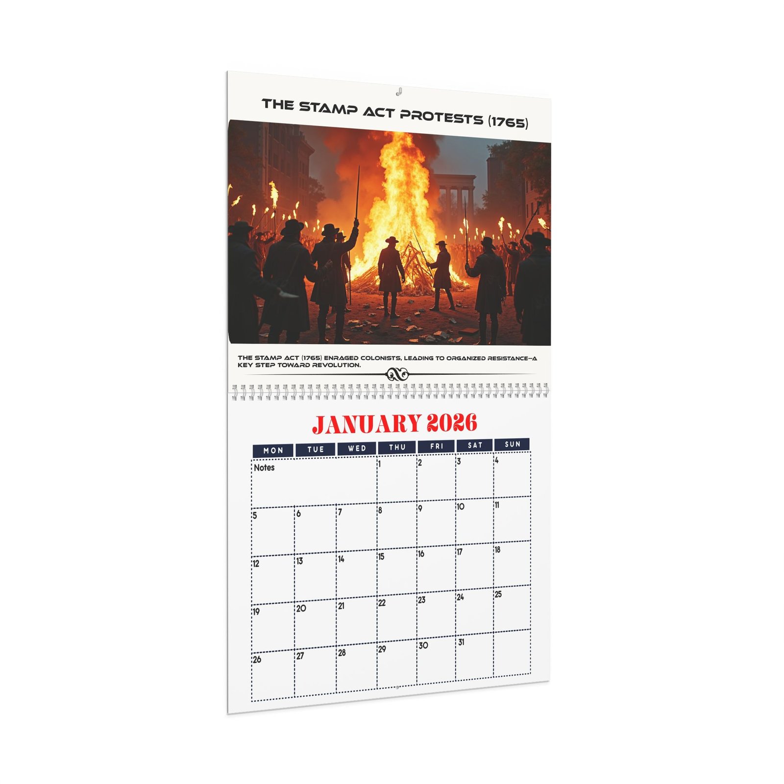 2026 Semiquincentennial Minimalist Calendar, America 250 Wall Calendar, 1776-2026 Patriotic Planner, U.S. 250th Anniversary Gift - Image 8