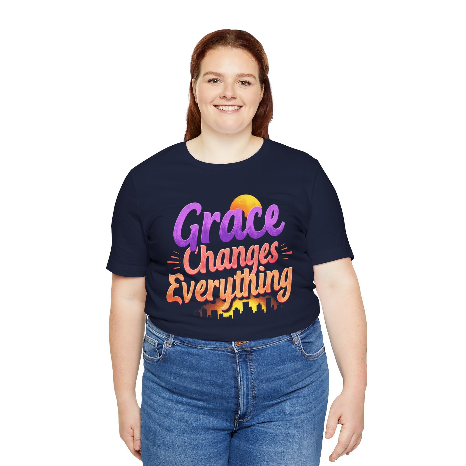 Grace Changes Everything Graphic Tee, Inspirational T-Shirt, Faith-Based Apparel, Perfect Gift for Friends, Spiritual Encouragement - Image 14