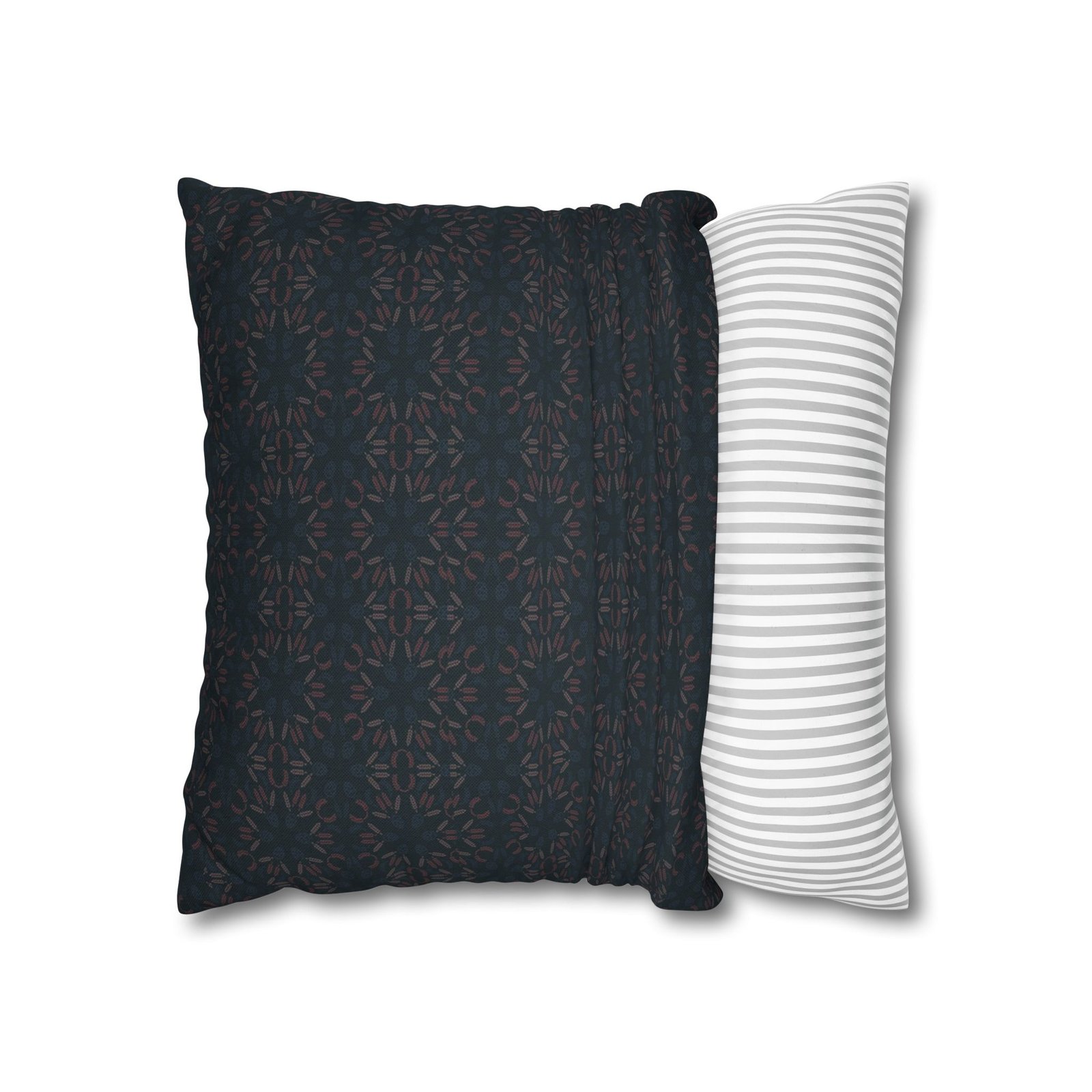 Dark Geometric Mosaic Pillowcase | Spun Polyester Square Pillowcase - Image 8