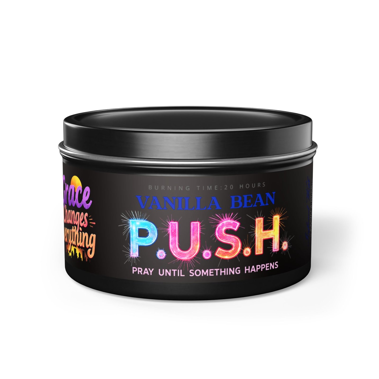 P.U.S.H. Vanilla Bean Comfort Candle, Pray Until Something Happens - Image 5