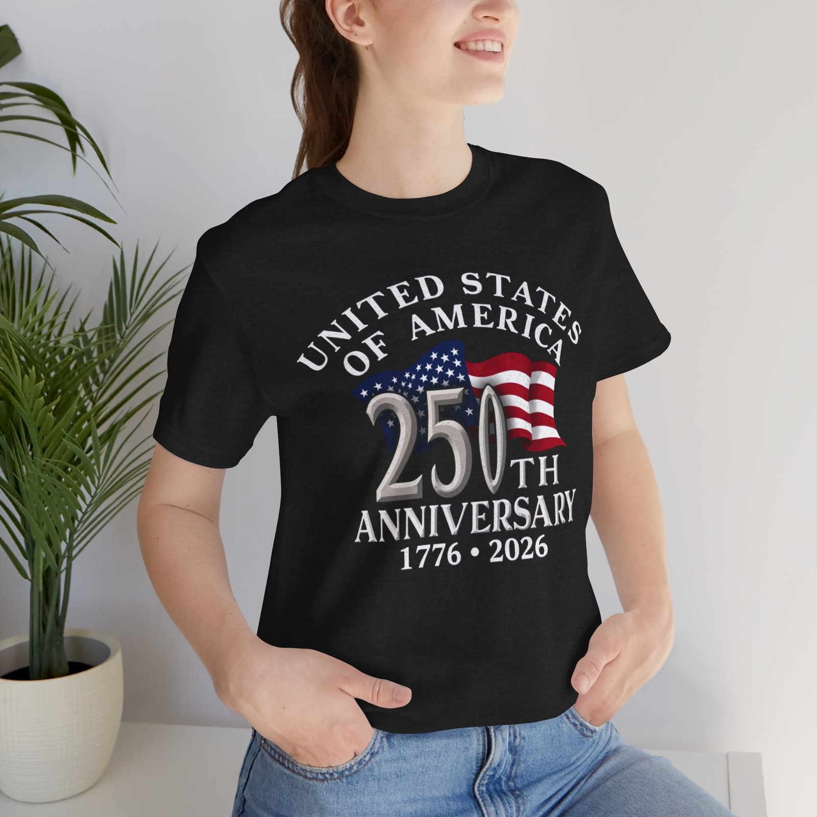 USA 250th Anniversary Unisex Tee, Patriotic Fourth of July Shirt, American Bicentennial Top, Red White Blue Independence Day Tshirt, - Image 13