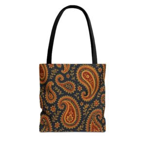 Autumn Paisley Pattern Tote Bag | All-Over Print