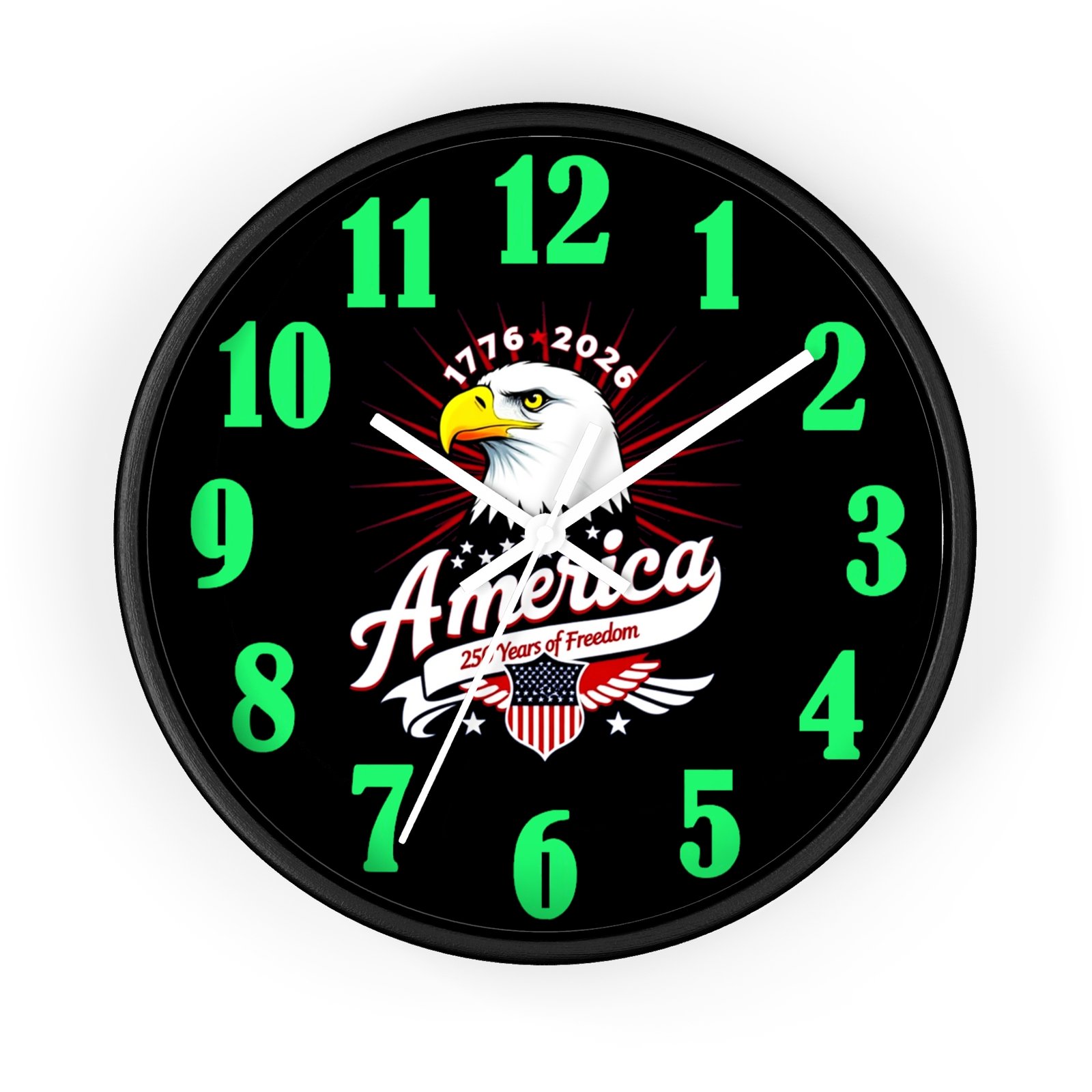 Patriotic Wall Clock, Eagle Home Decor, Independence Day Gift, USA Flag Timepiece, Fourth of July Decor - Image 4