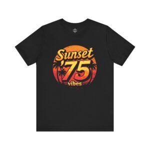 Sunset 75 Vibes Retro 50th Birthday Shirt with Vintage Sunset Design