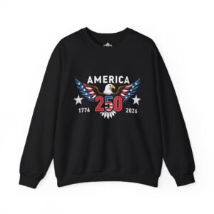 America 250 Unisex Heavy Blendâ„¢ Sweatshirt, Patriotic Crewneck Pullover, Independence Day Gift, American Bicentennial Jumper, Fourth of
