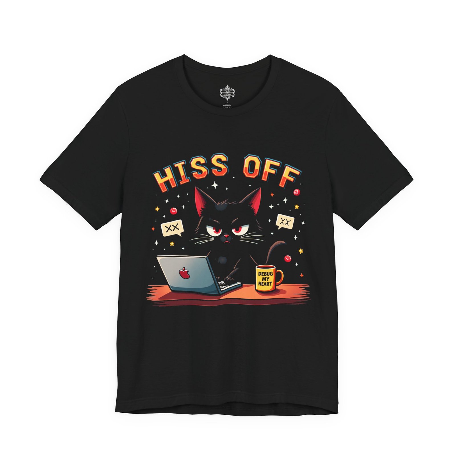 HISS OFF, Funny Cat Attitude Graphic T-Shirt - Image 3