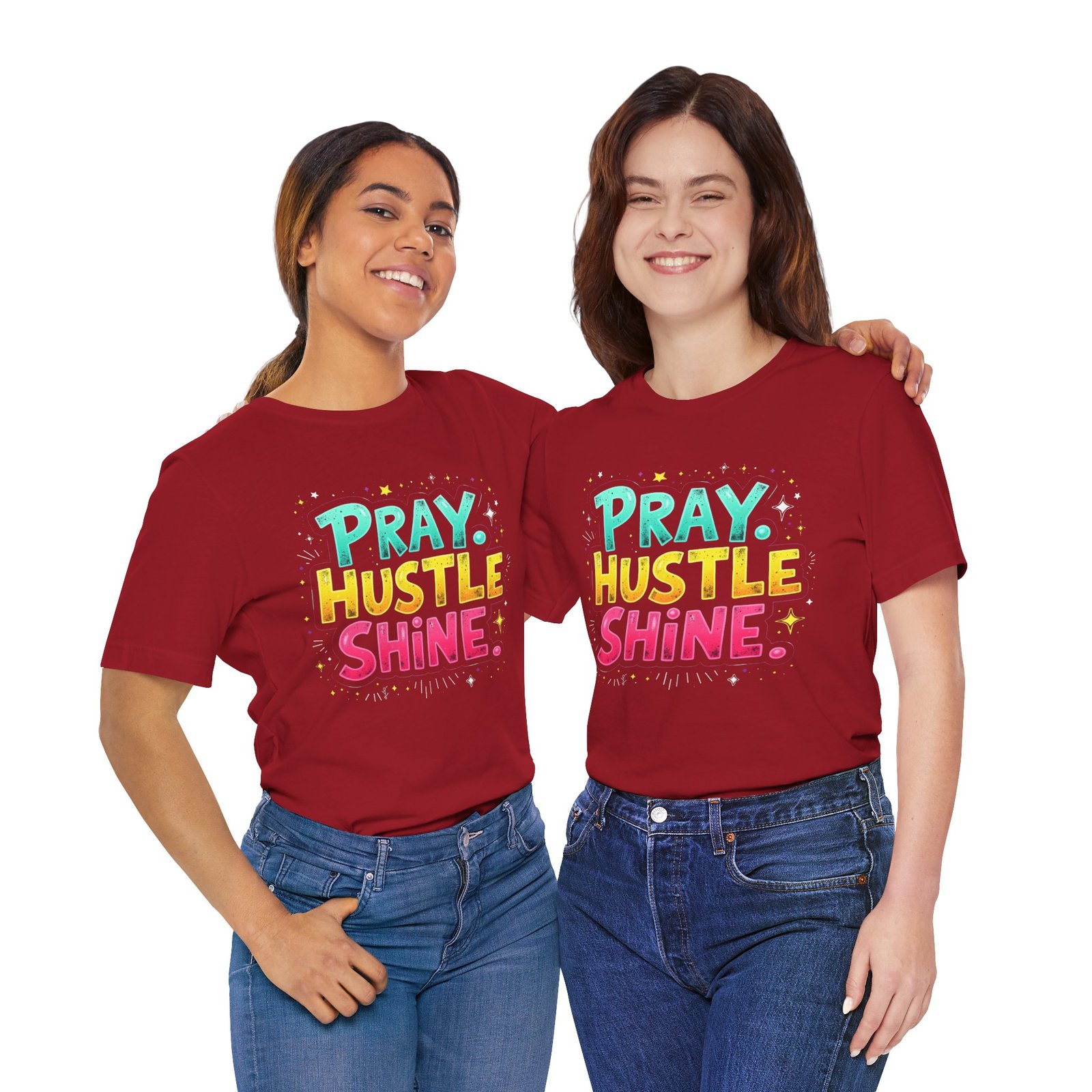 Pray Hustle Shine, Motivational Shirt, Casual Wear, Gift for Dreamers, Positive Vibes - Image 21