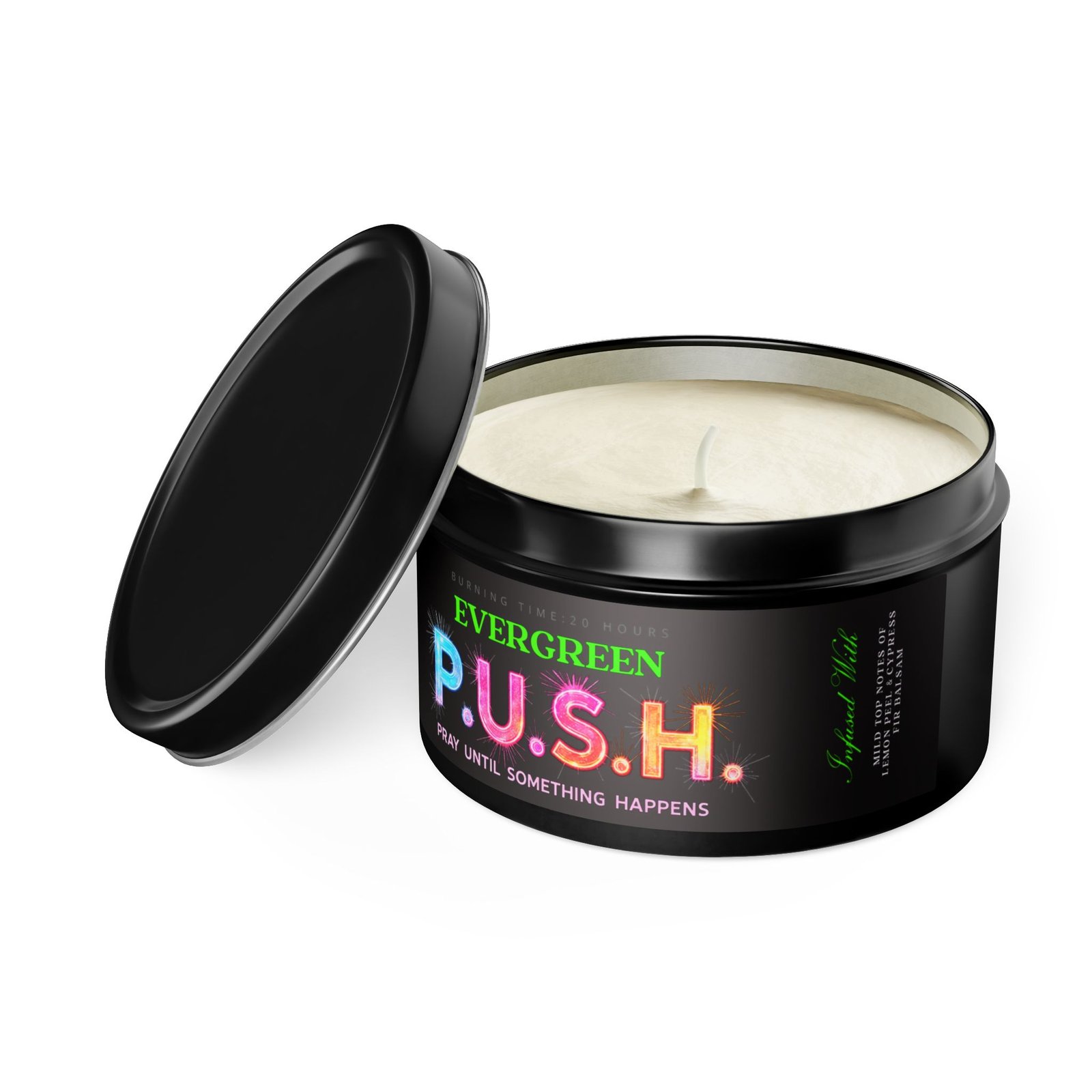 P.U.S.H. Evergreen Spirit Candle, Pray Until Something Happens - Image 8