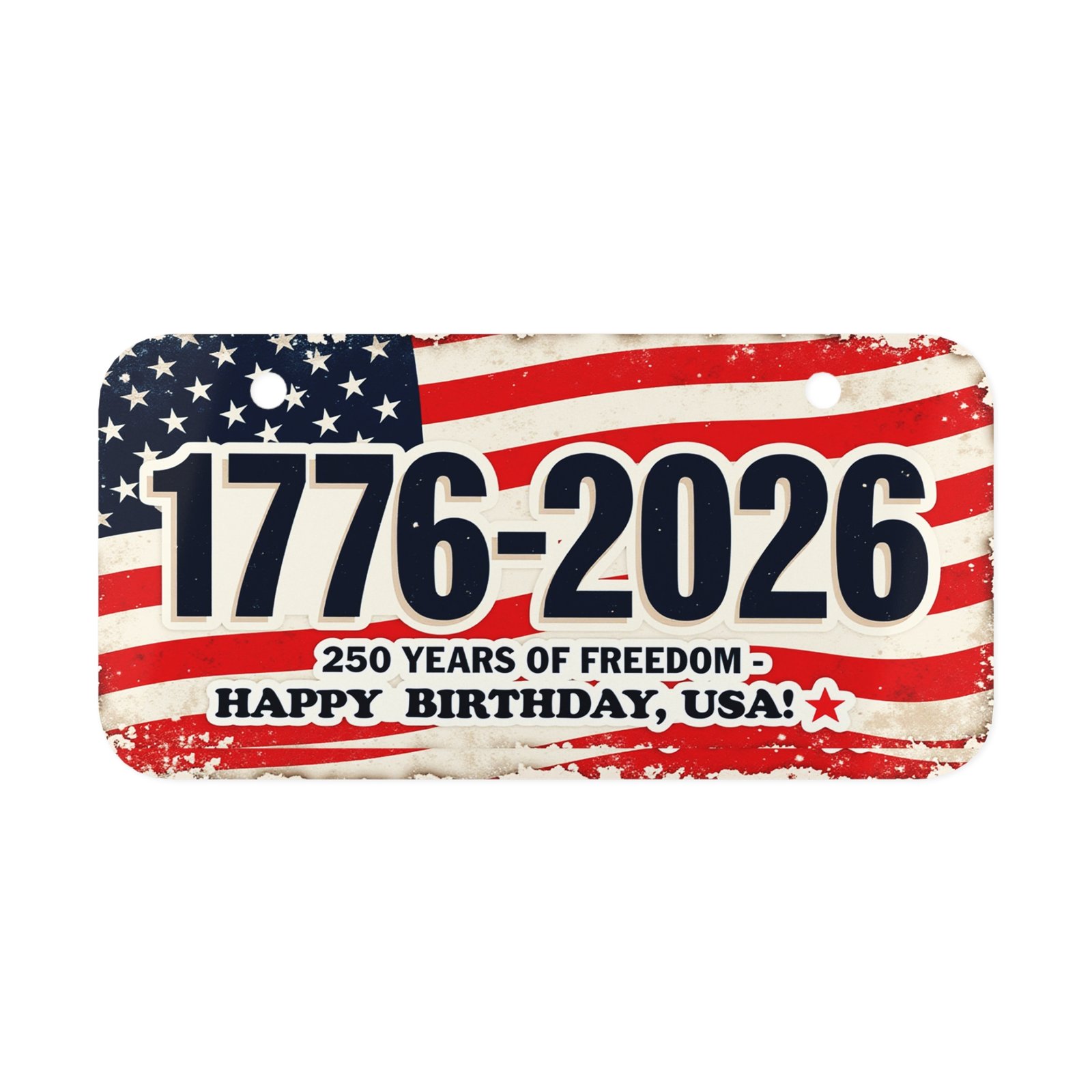 Patriotic Mini License Plate Decor, 250 Years of Freedom, Happy Birthday USA Sign, American Spirit Decor, Unique Gift Idea - Image 2