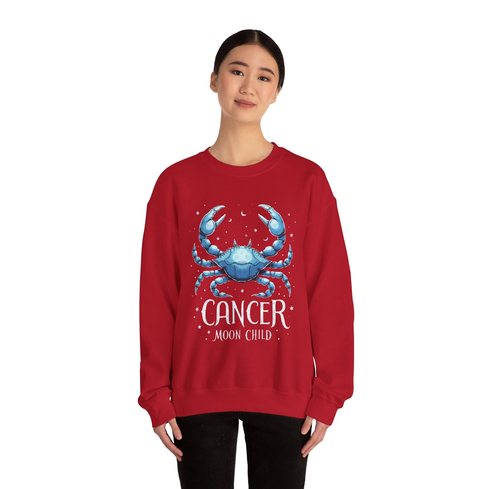 Cancer Moon Child Sweatshirt, Zodiac Sign Gift, Astrology Apparel, Horoscope Crewneck, Celestial Fashion, Holiday Gift - Image 52