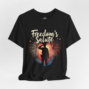 Freedoms Salute, Patriotic Veterans TShirt Perfect for Fourth of July