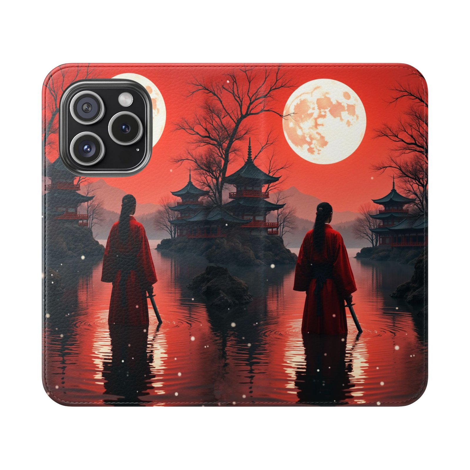 iPhone 15, Stylish Flip Cases with Japanese Cherry Blossom Design, Phone Protector, Gift for Nature Lovers, Travel Accessories, Tech Gifts - Image 5