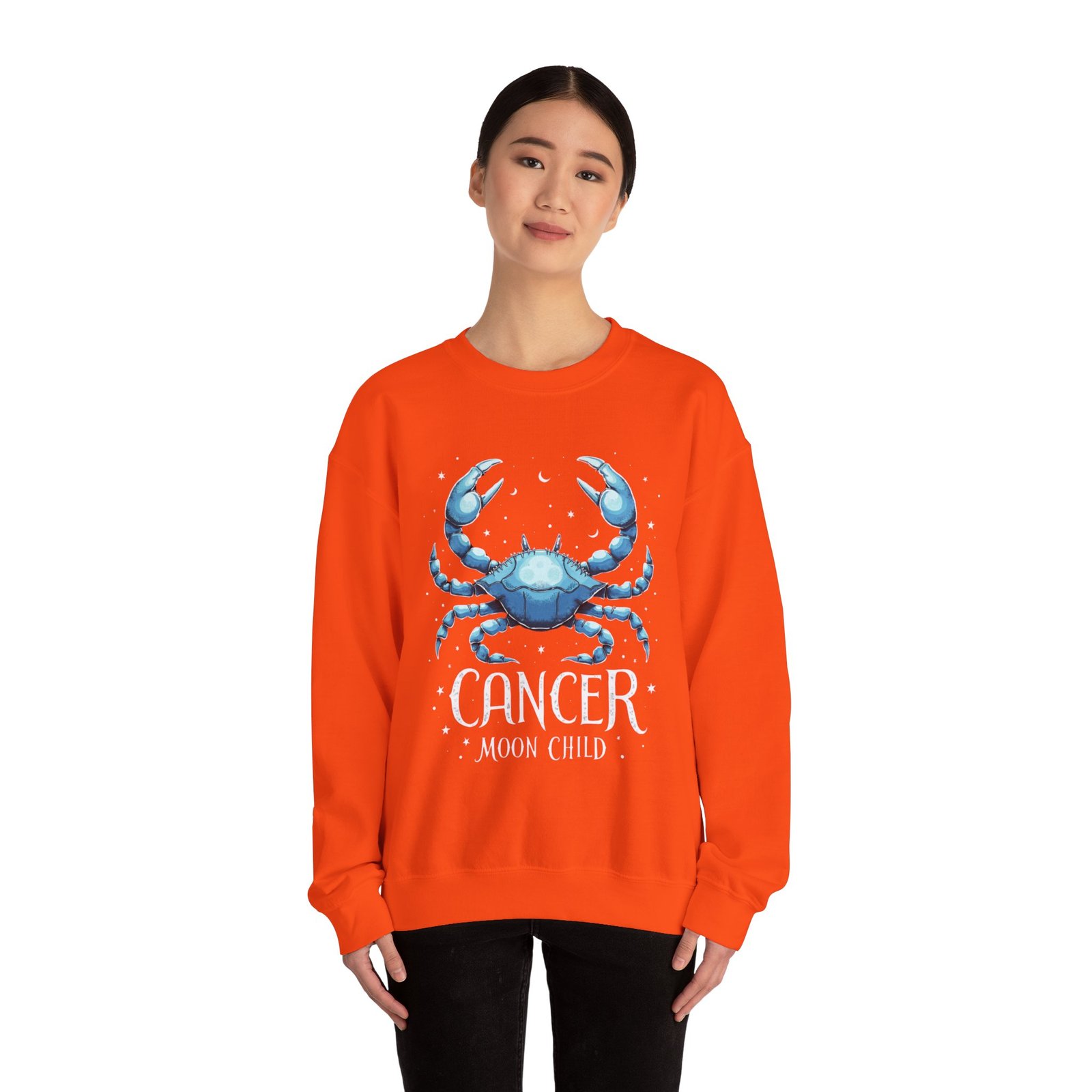Cancer Moon Child Sweatshirt, Zodiac Sign Gift, Astrology Apparel, Horoscope Crewneck, Celestial Fashion, Holiday Gift - Image 8