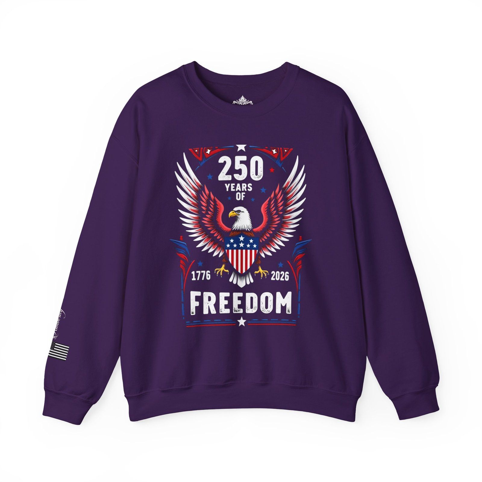 Patriotic Eagle Sweatshirt, 250 Years of Freedom, America 250 Semiquincentennial Pullover, 1776-2026 U.S. Anniversary Crewneck - Image 15