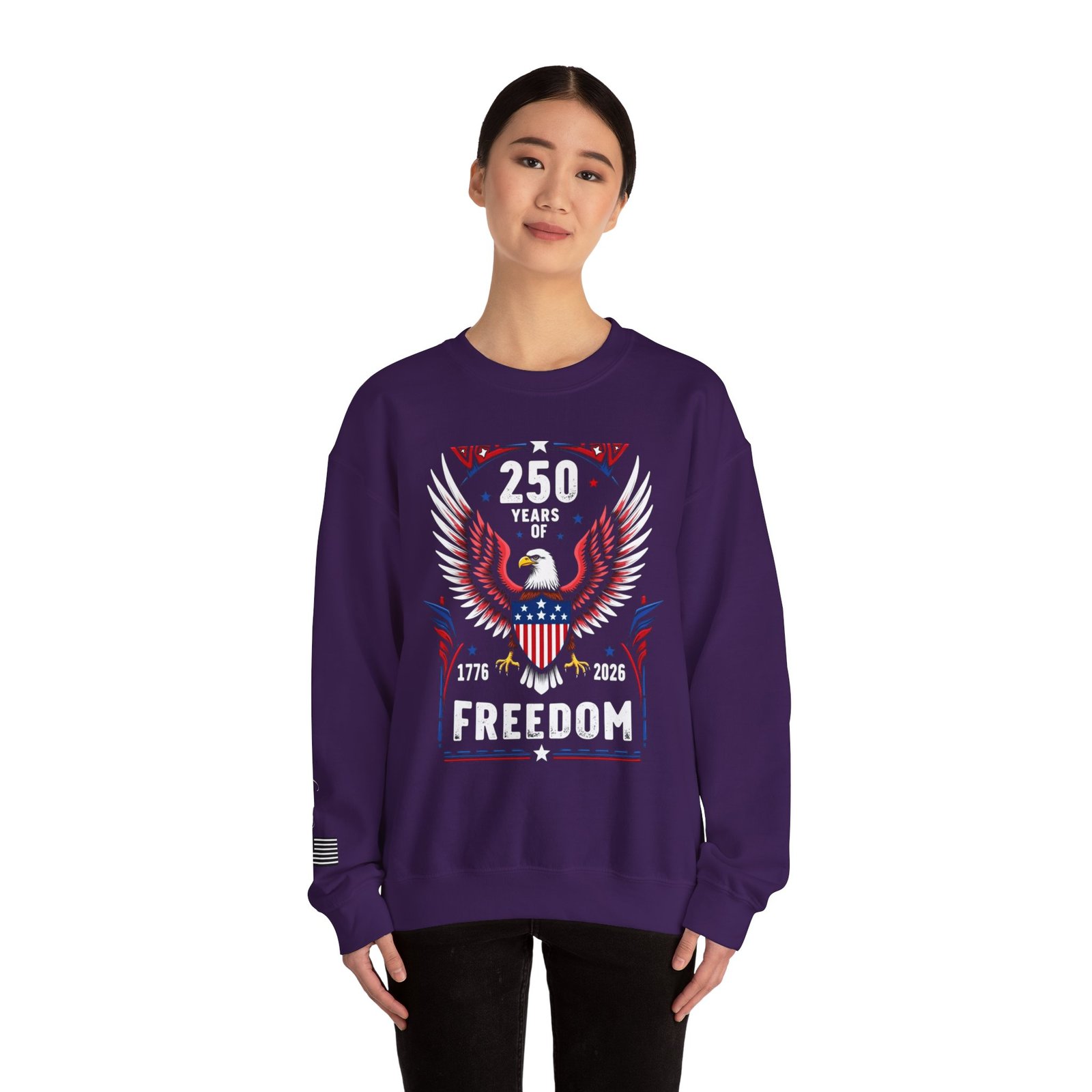 Patriotic Eagle Sweatshirt, 250 Years of Freedom, America 250 Semiquincentennial Pullover, 1776-2026 U.S. Anniversary Crewneck - Image 17