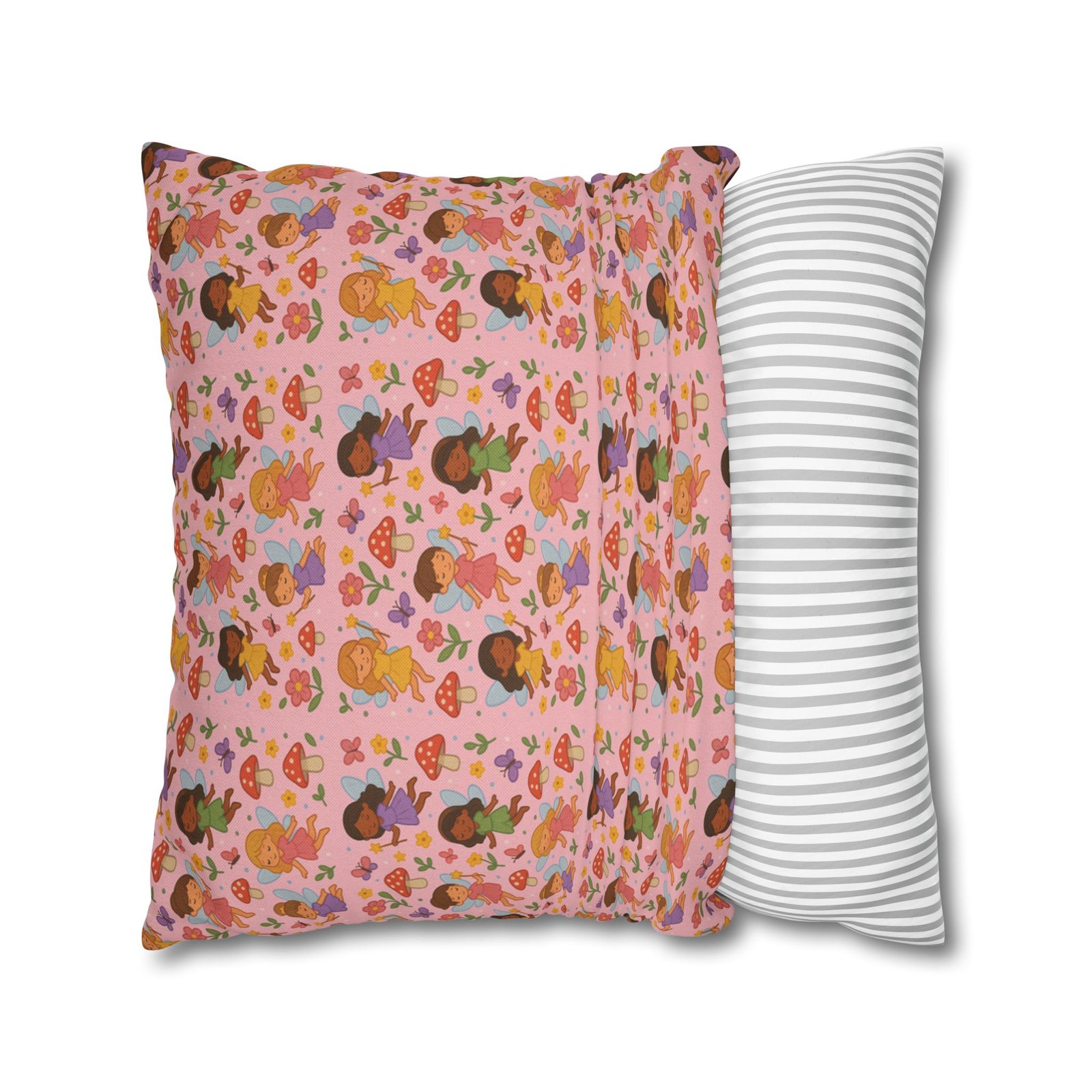 Flower Girls Square Pillowcase, Floral Pillow Cover, Bedroom Decor, Home Accent, Flower Pattern Bedding - Image 22