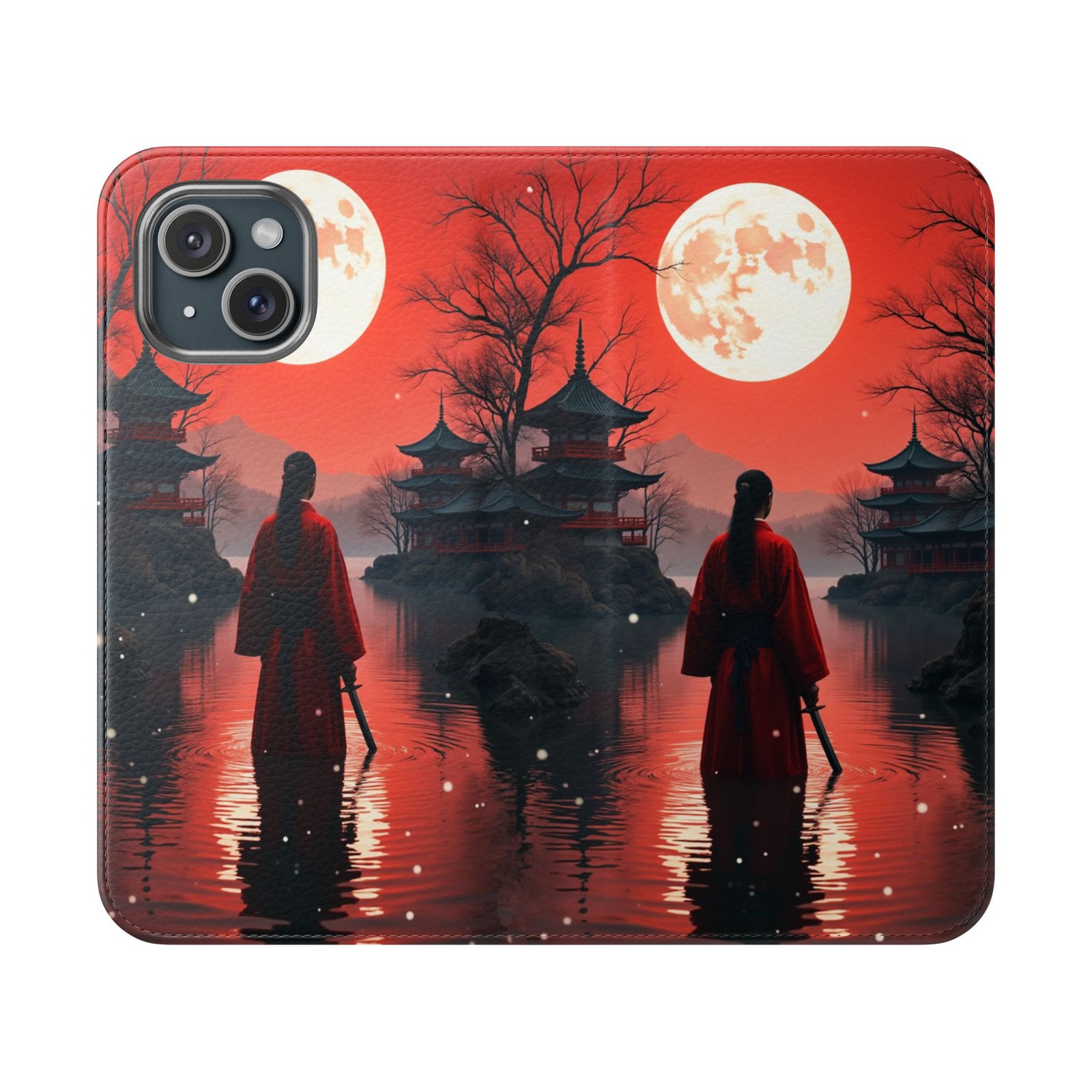 iPhone 15, Stylish Flip Cases with Japanese Cherry Blossom Design, Phone Protector, Gift for Nature Lovers, Travel Accessories, Tech Gifts