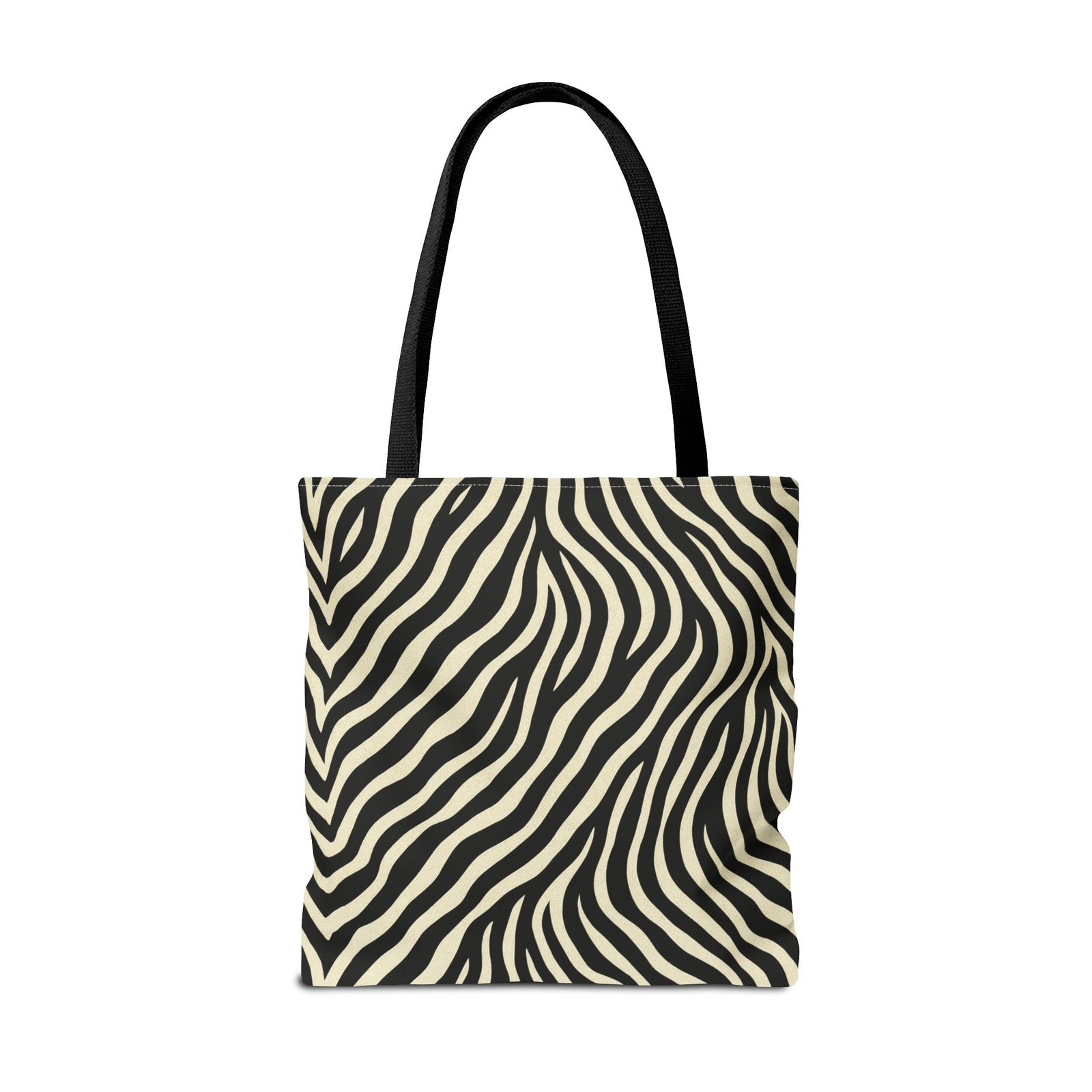 Zebra Stripe Pattern Tote Bag | Animal Print, Black White, All-Over Print - Image 10