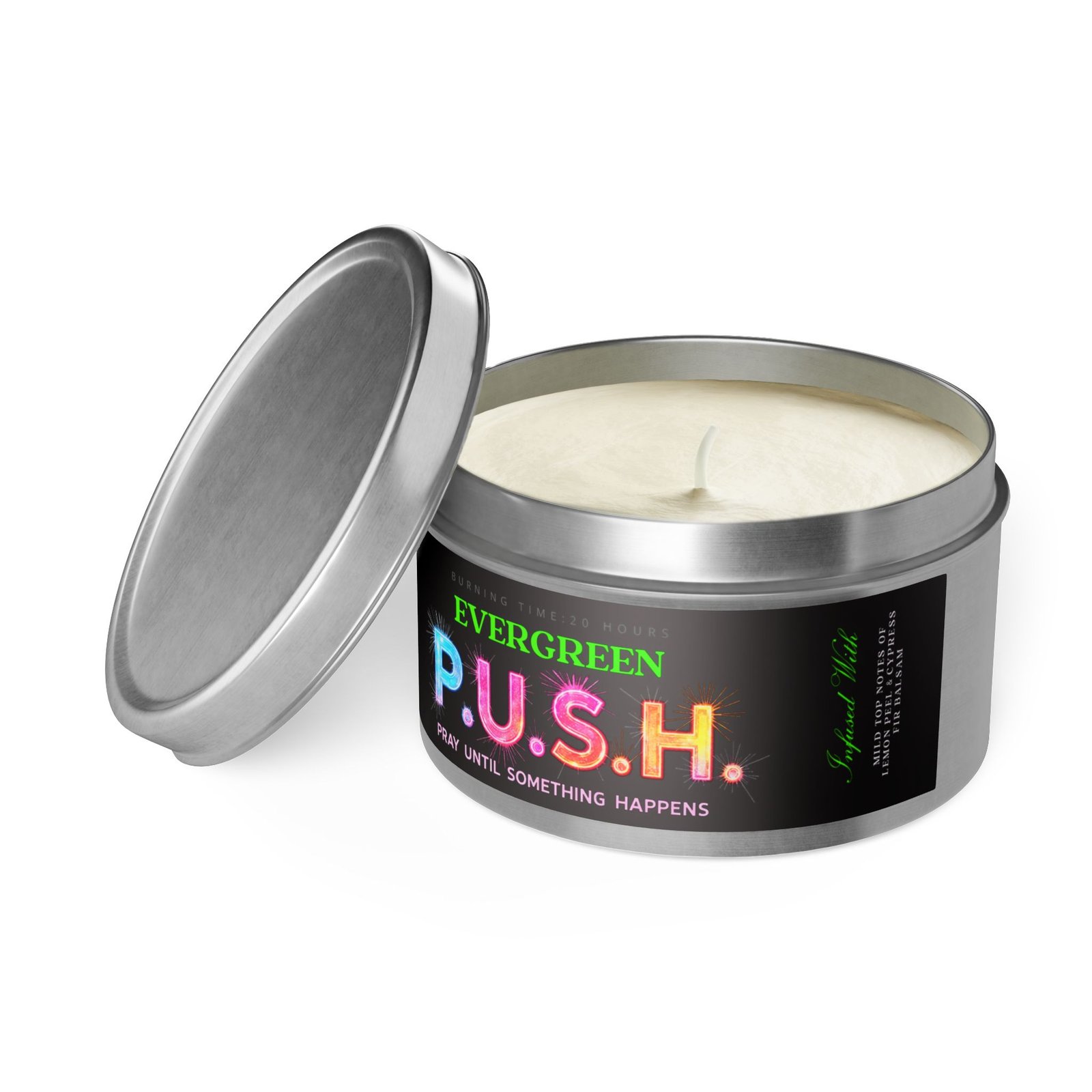 P.U.S.H. Evergreen Spirit Candle, Pray Until Something Happens - Image 24