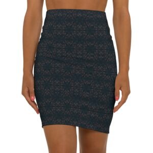 Dark Floral Kaleidoscope Pencil Skirt | All-Over Print