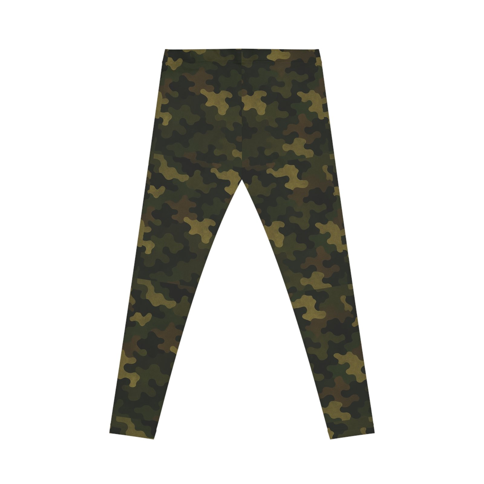 Green Camo Pattern Leggings | All-Over Print Camouflage Leggings - Image 3