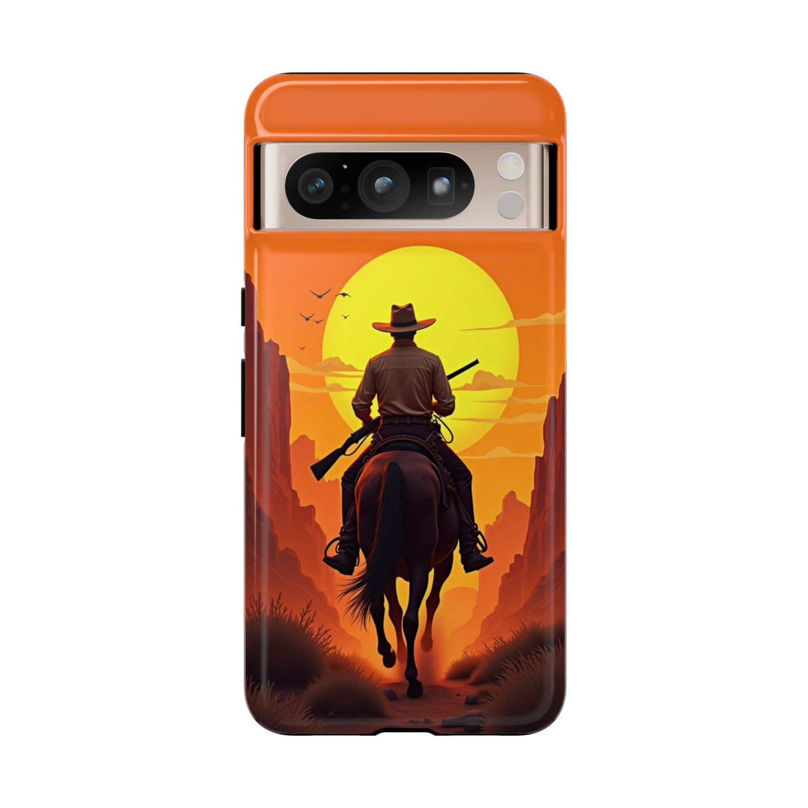 Google Pixel 8 Cowboy Phone Case, Tough Cases for Outdoor Lovers, Western Style, Gift for Cowpoke Enthusiasts, Personal Protective Cover