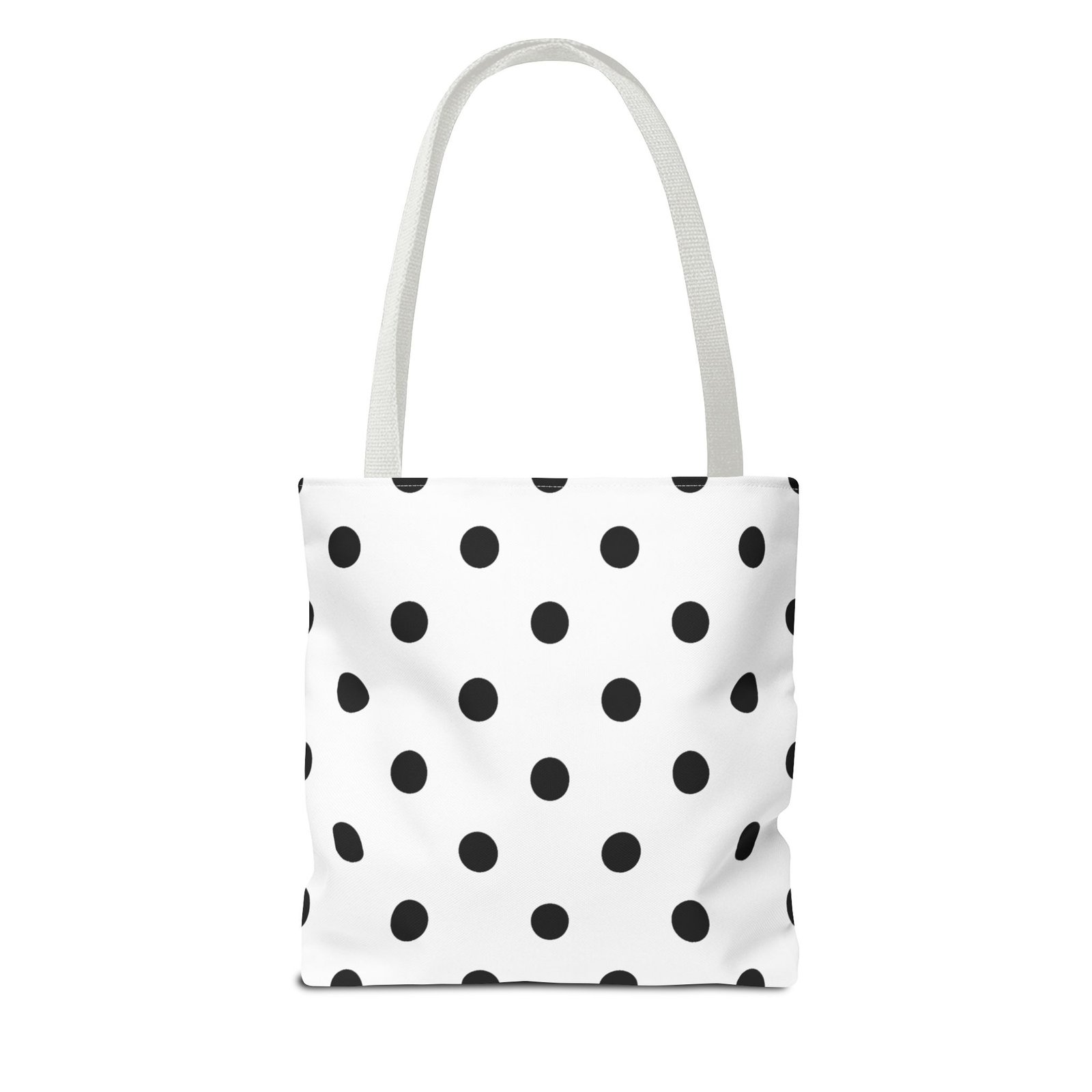 Black Polka Dot Tote Bag | All-Over Print - Image 14