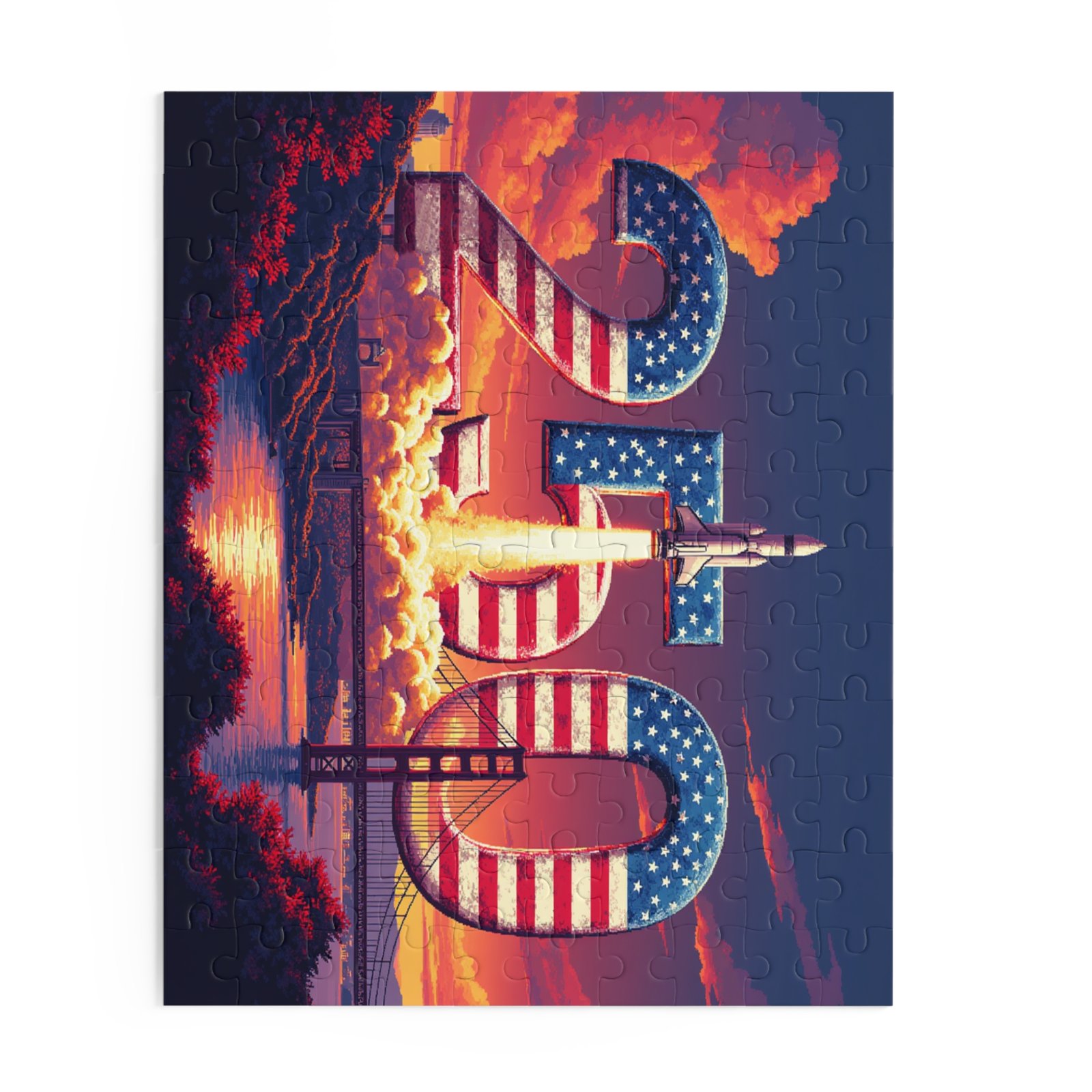 Puzzle, America 250 Patriotic Space Puzzle, USA Flag Jigsaw Game, Independence Day Activity, Fourth of July Gift, Mind Exercise Hobby, - Image 3