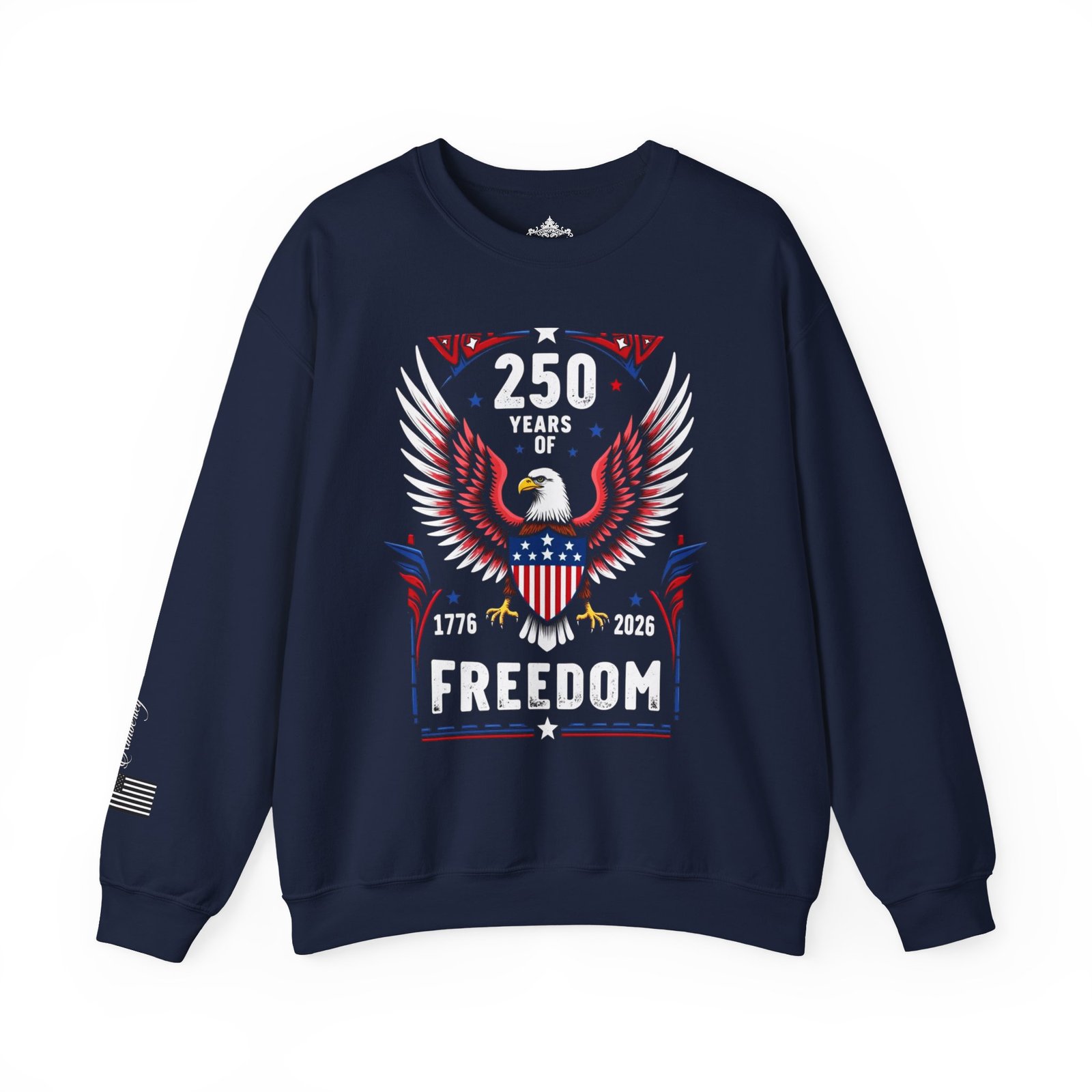 Patriotic Eagle Sweatshirt, 250 Years of Freedom, America 250 Semiquincentennial Pullover, 1776-2026 U.S. Anniversary Crewneck - Image 11