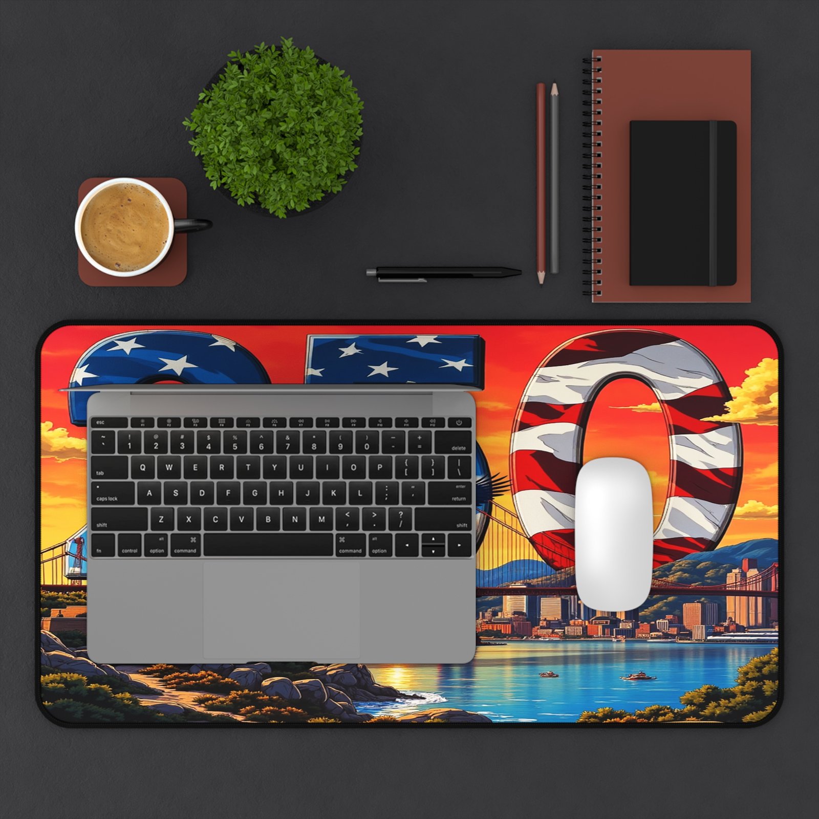 Patriotic Desk Mat, America 250 Mouse Pad, Independence Day Keyboard Pad, USA Flag Office Decor, Memorial Day Work Station Accessory - Image 7