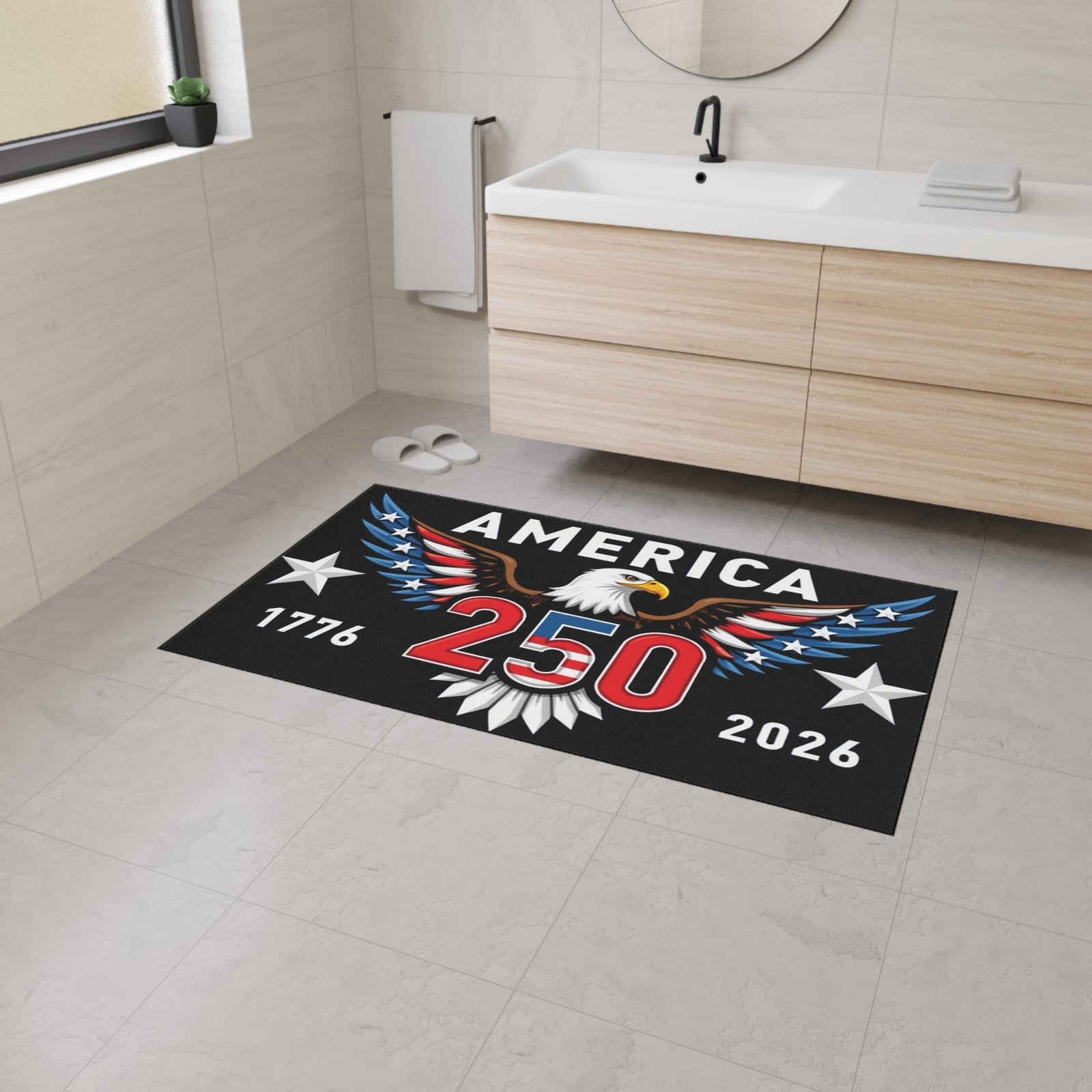 Patriotic Mat, America 250 Eagle, Heavy Duty Rug for Home Decor, Non-Slip Floor Cover, Indoor Outdoor Rug, Patriotic Gift - Image 7