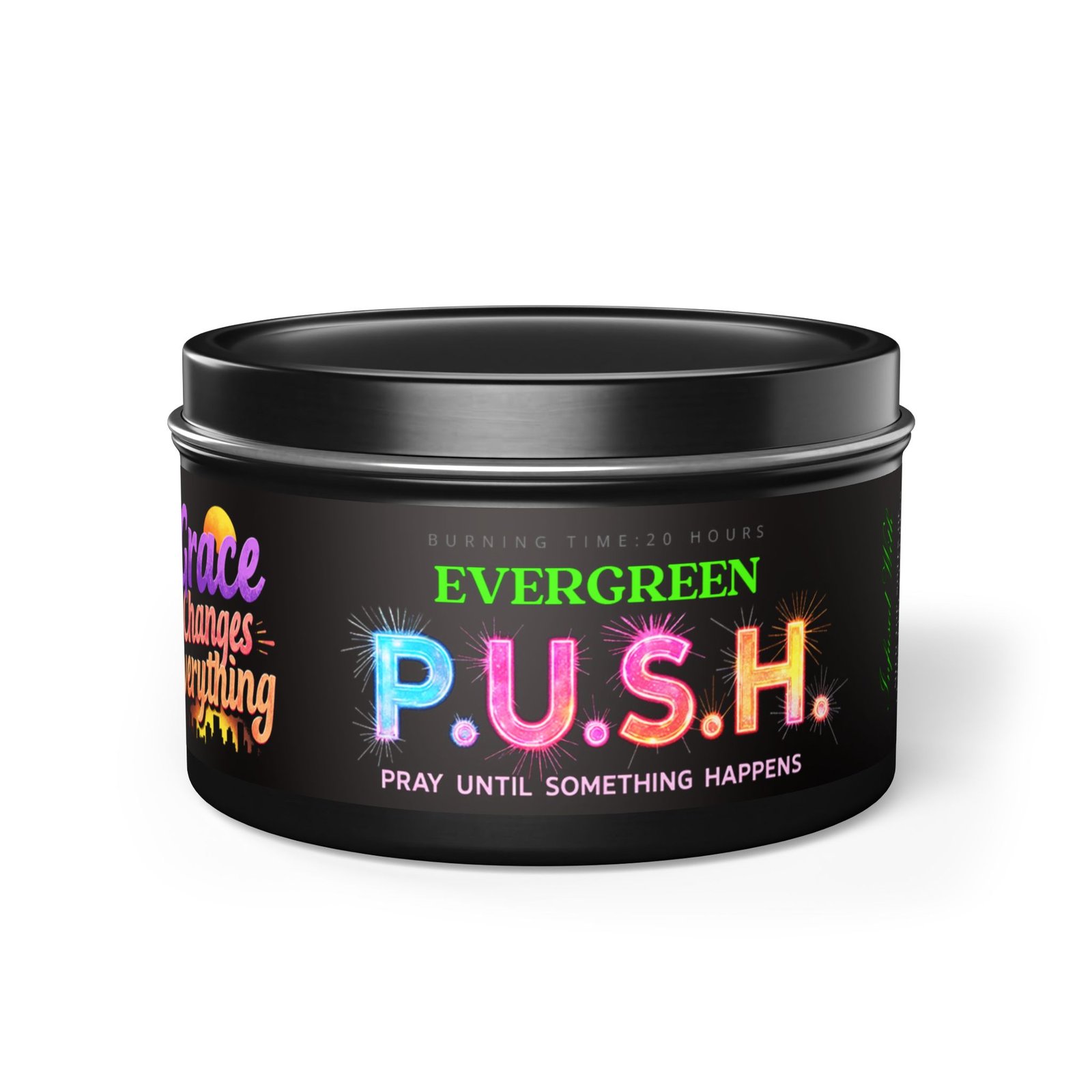 P.U.S.H. Evergreen Spirit Candle, Pray Until Something Happens - Image 5