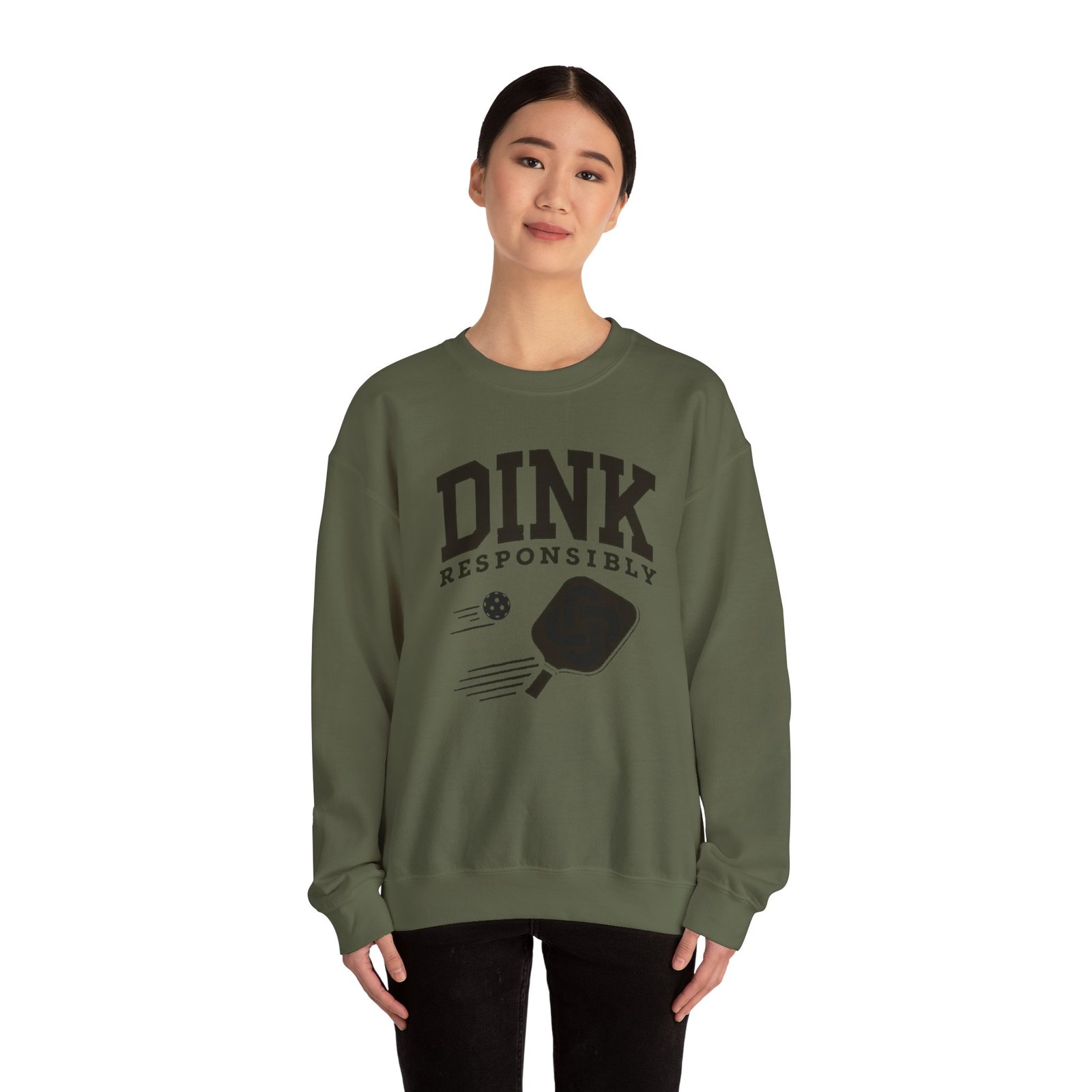 Dink Responsibly pickleball paddle sweatshirt | DINK design crewneck - Image 8
