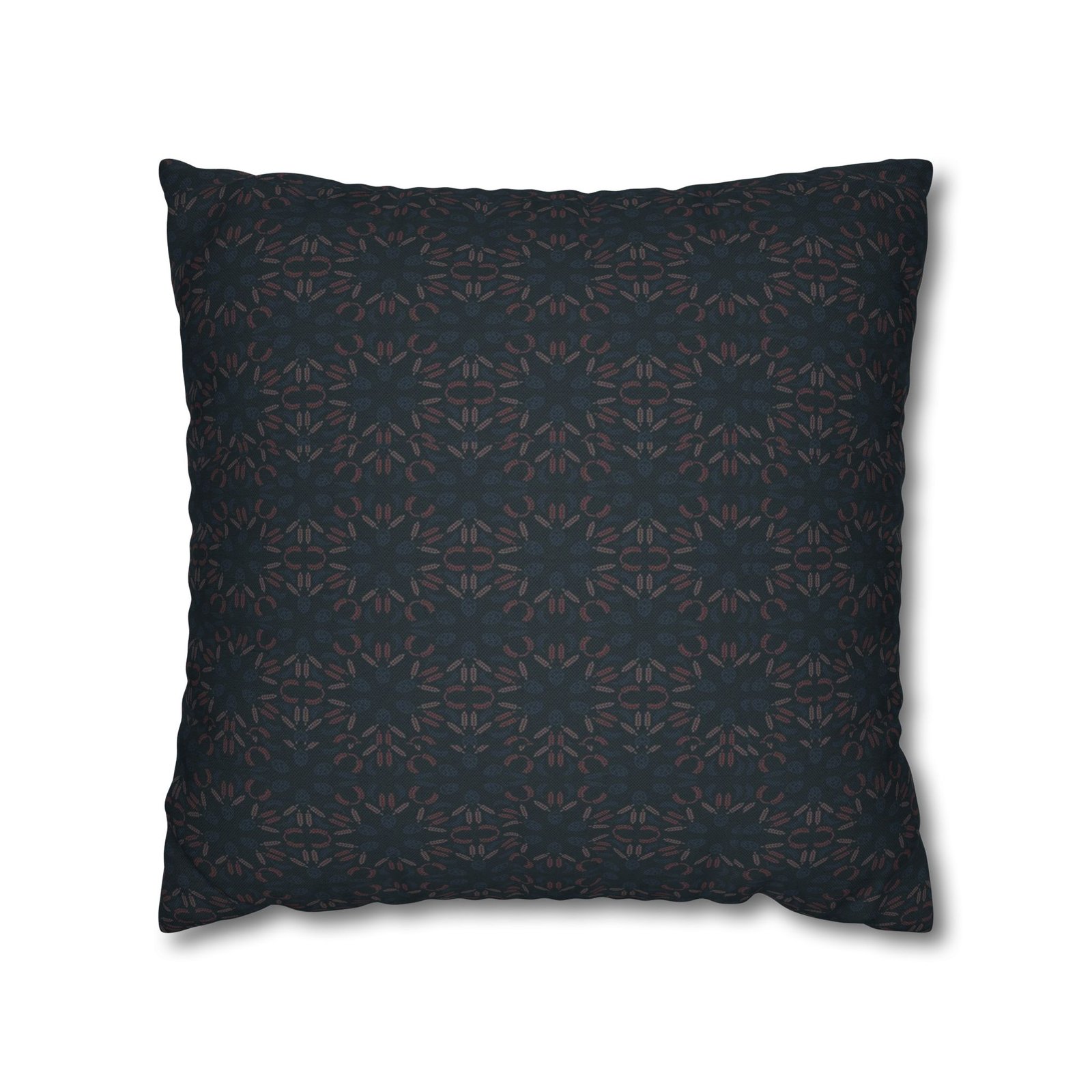 Dark Geometric Mosaic Pillowcase | Spun Polyester Square Pillowcase - Image 13