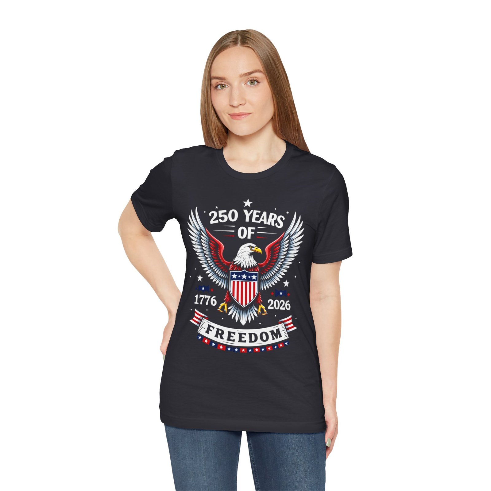 250 Years of Freedom Unisex Tee, Independence Day Shirt, 2026 Celebration Gift, Patriot Apparel, Fourth of July Outfit, Freedom Theme Tee - Image 14