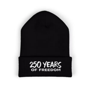 250 Years of Freedom Embroidered Beanie _ 1776_2026 America 250 Cuffed Hat _Patriotic Winter Cap for Independence Celebrations