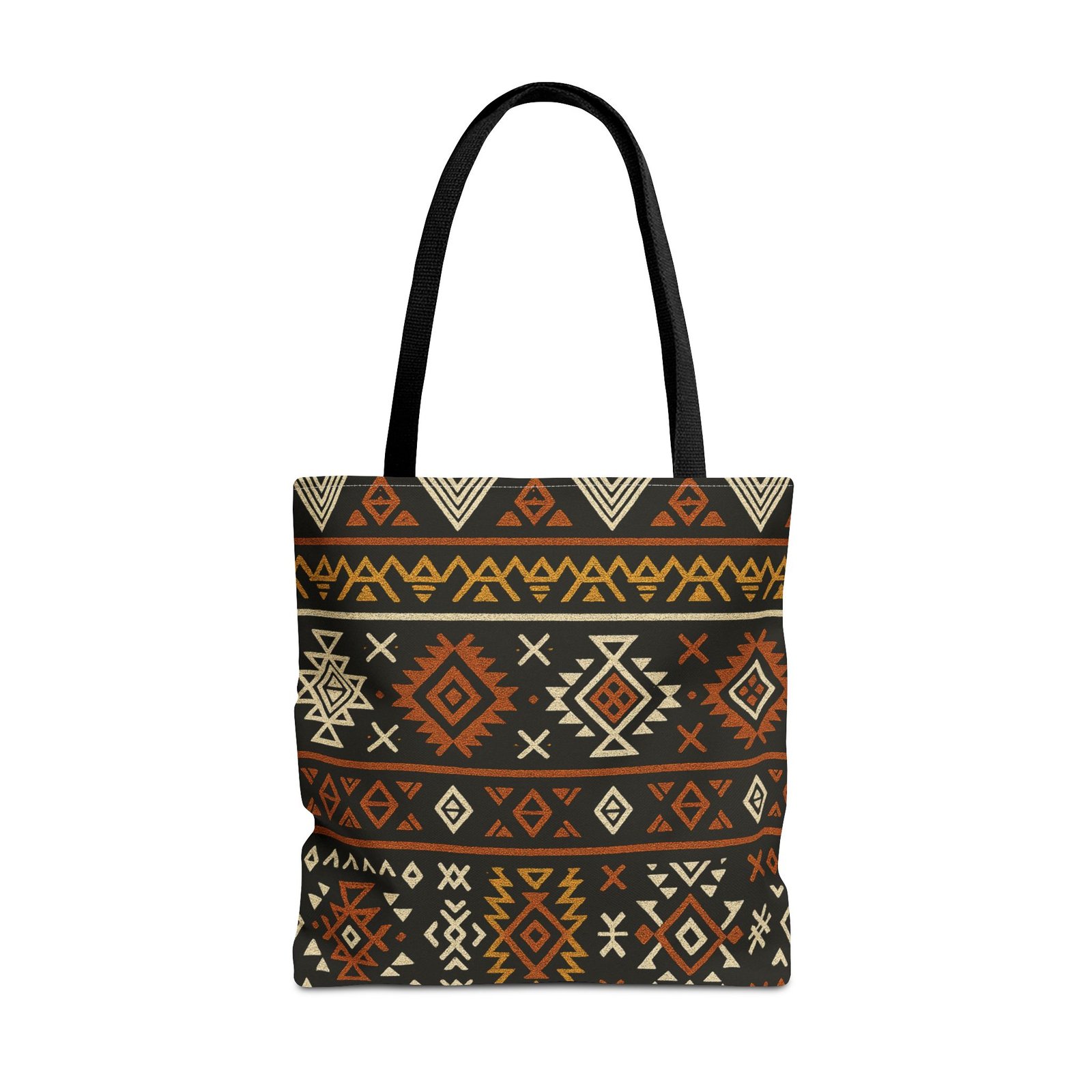 Southwestern Aztec Pattern Tote Bag | Tribal Geometric All-Over Print, Boho Chic Shoulder Bag, Ethnic Market Tote, Colorful Handbag, - Image 9