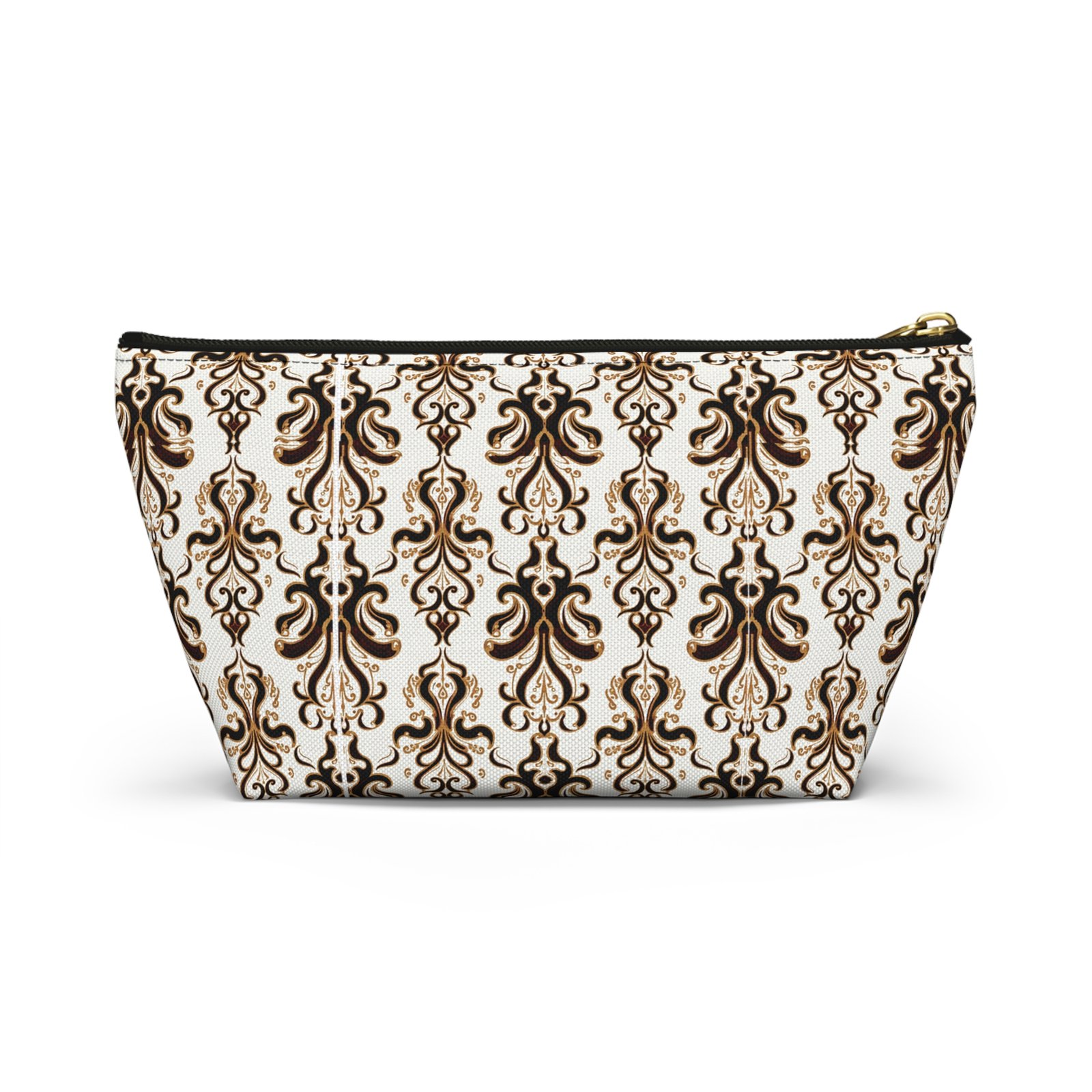 Brown Damask Pattern Accessory Pouch - Image 10