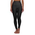 Solid Black High Waisted Yoga Leggings