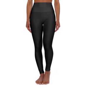 Solid Black High Waisted Yoga Leggings