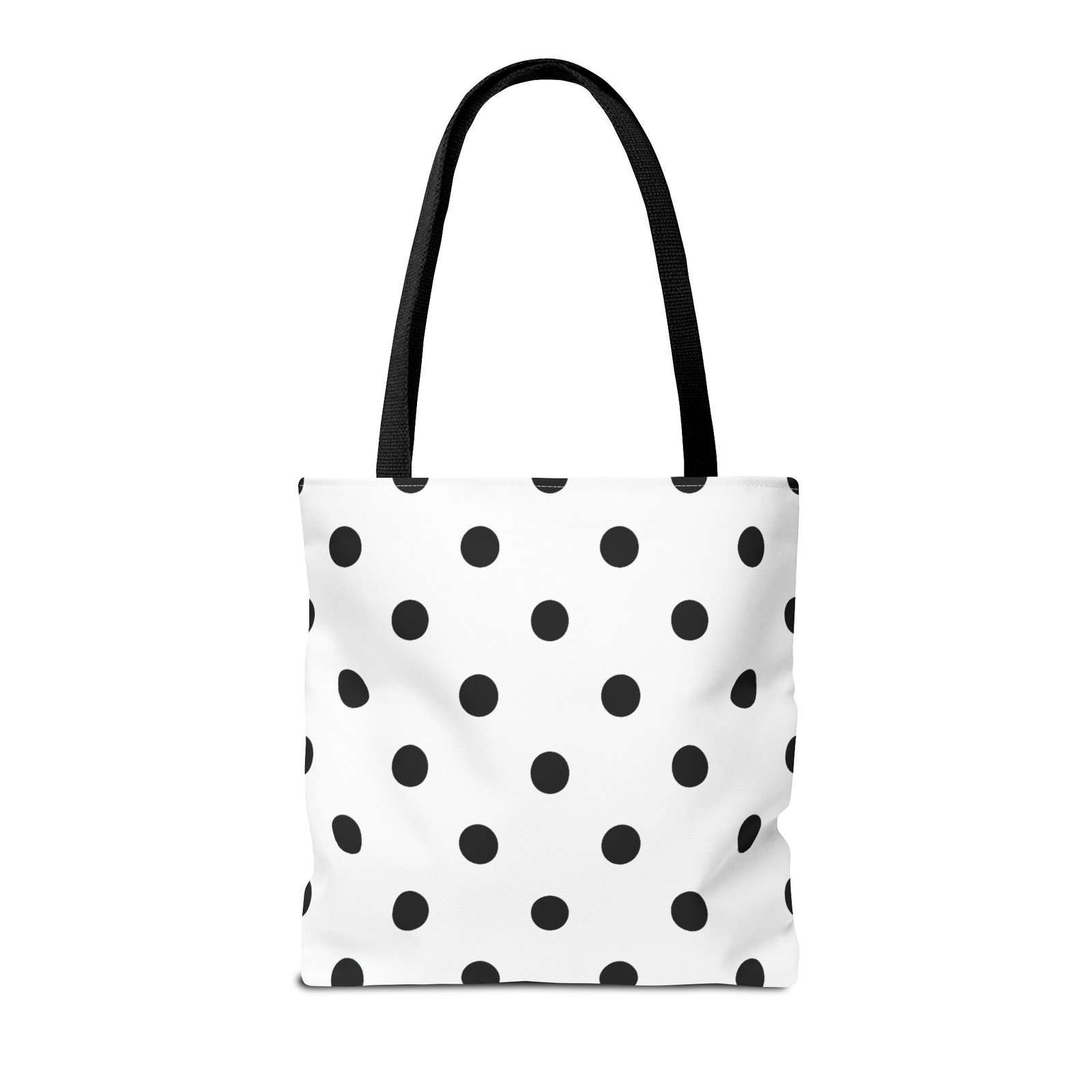 Black Polka Dot Tote Bag | All-Over Print - Image 6