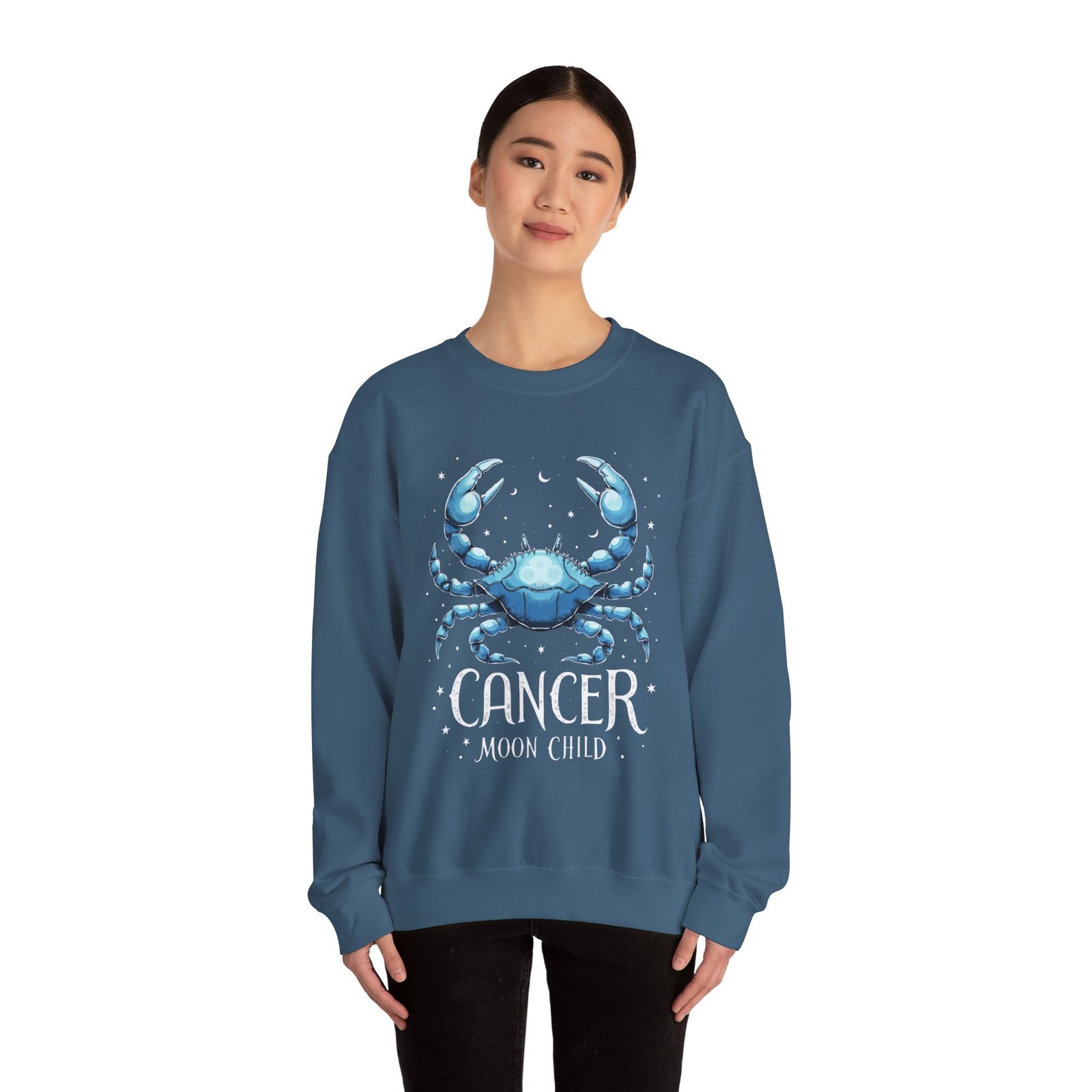 Cancer Moon Child Sweatshirt, Zodiac Sign Gift, Astrology Apparel, Horoscope Crewneck, Celestial Fashion, Holiday Gift - Image 28